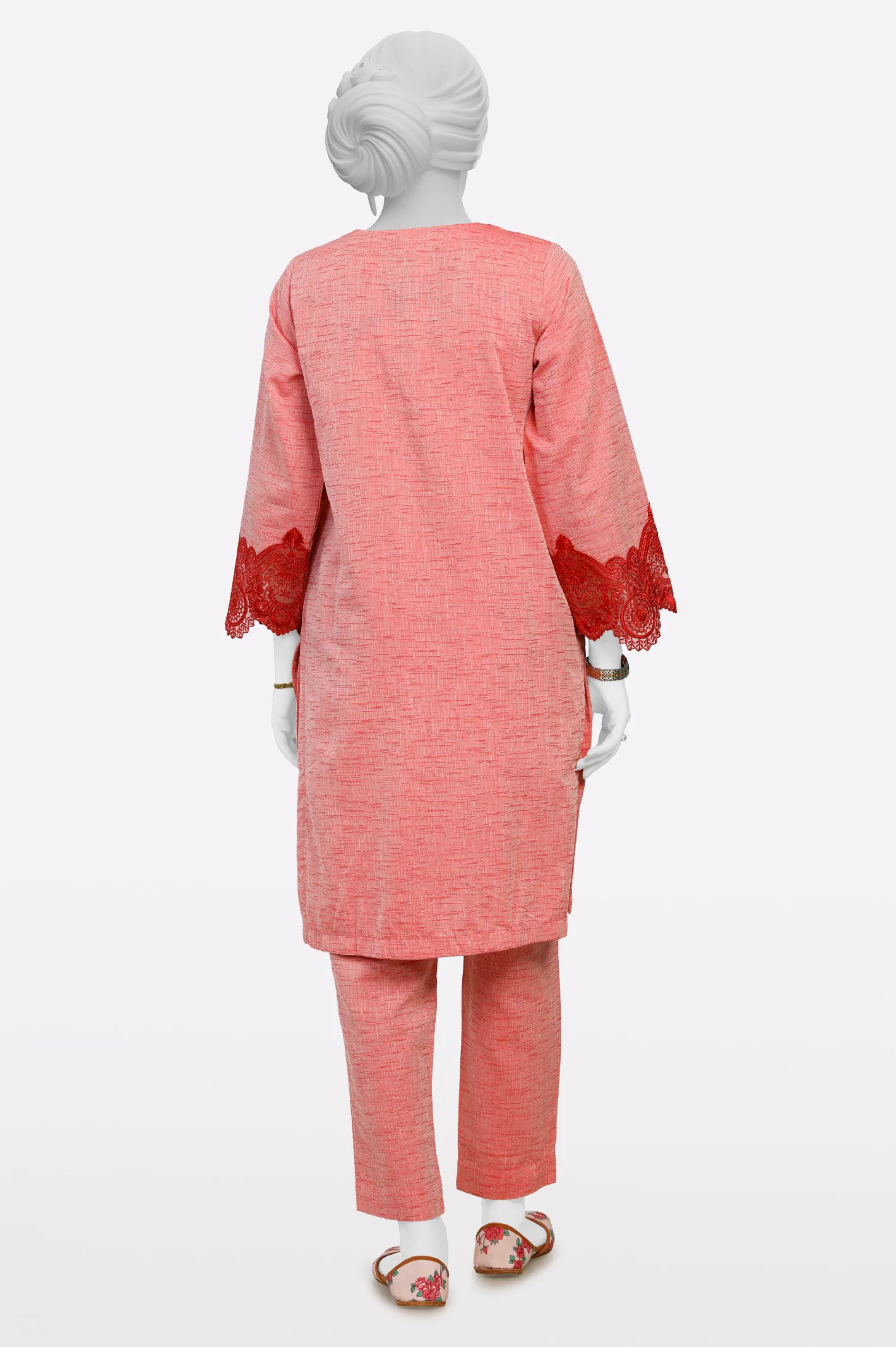 Red Embroidered 2PC - Image 3