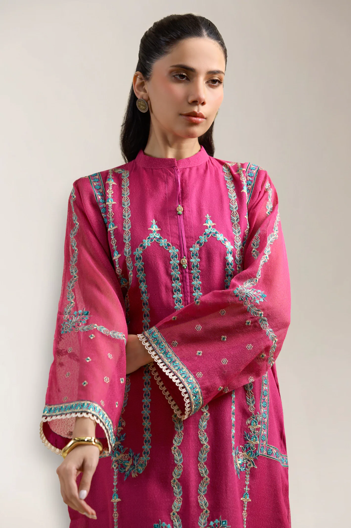 Pink Embroidered 2PC - Image 2