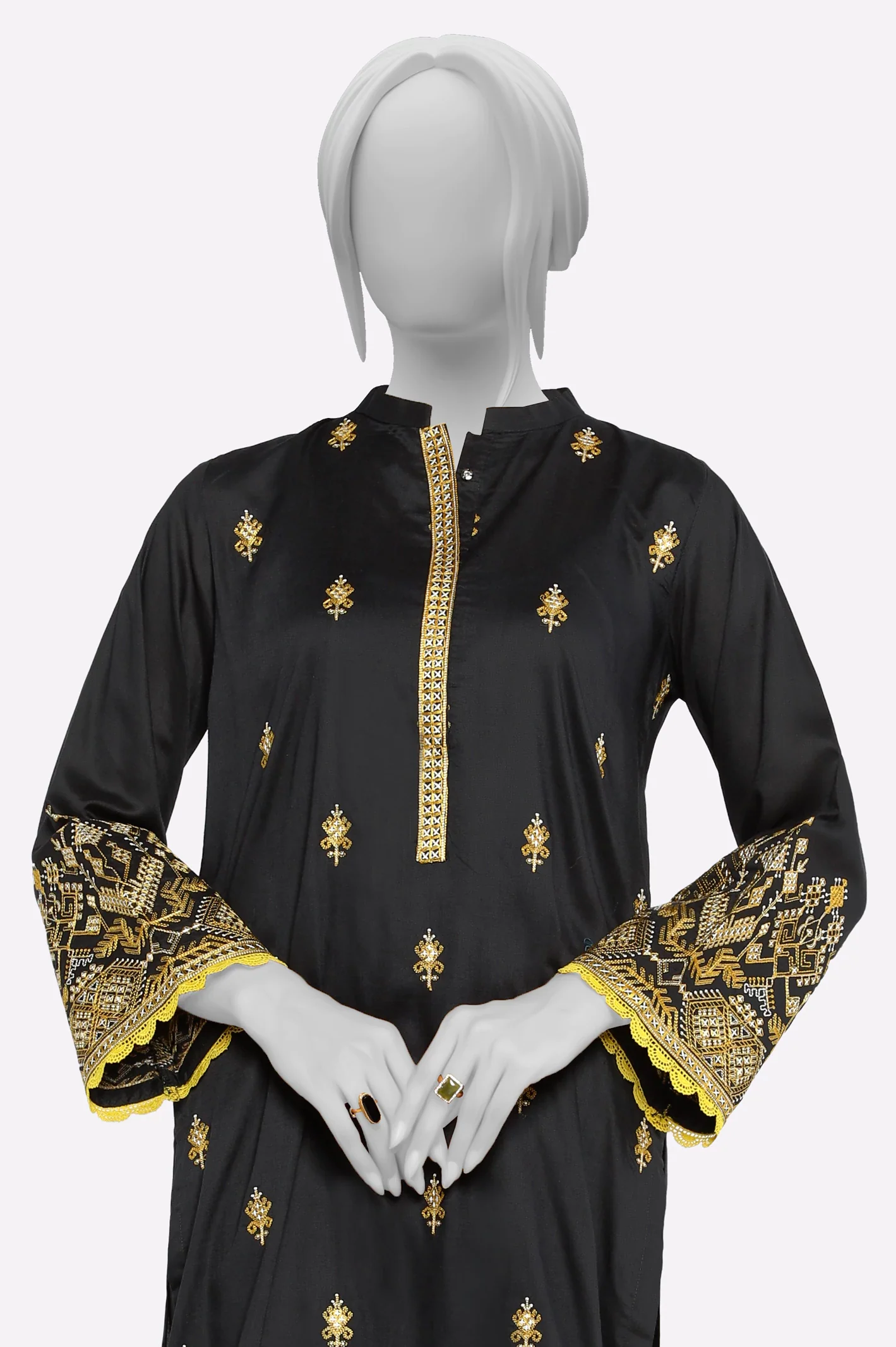Black Embroidered 2PC - Image 2