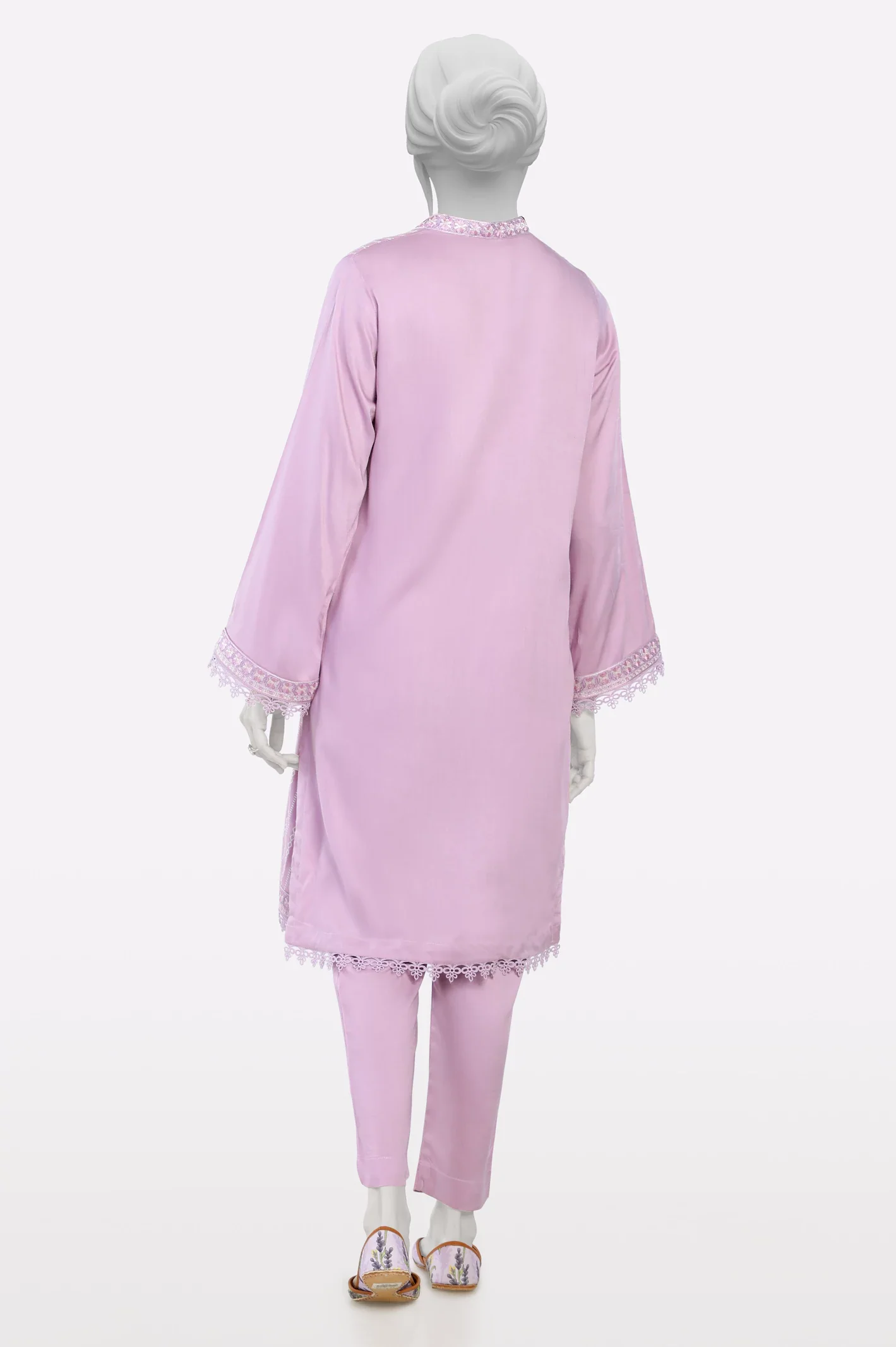 Light Purple Print Embroidered 2PC - Image 3