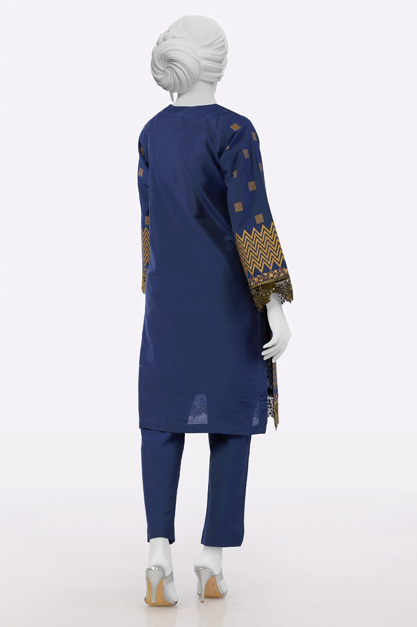 Navy Blue Embroidered 2PC - Image 3