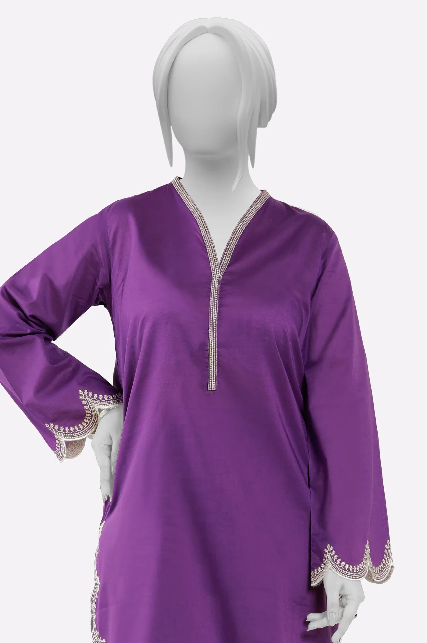Purple Embroidered 2PC - Image 2