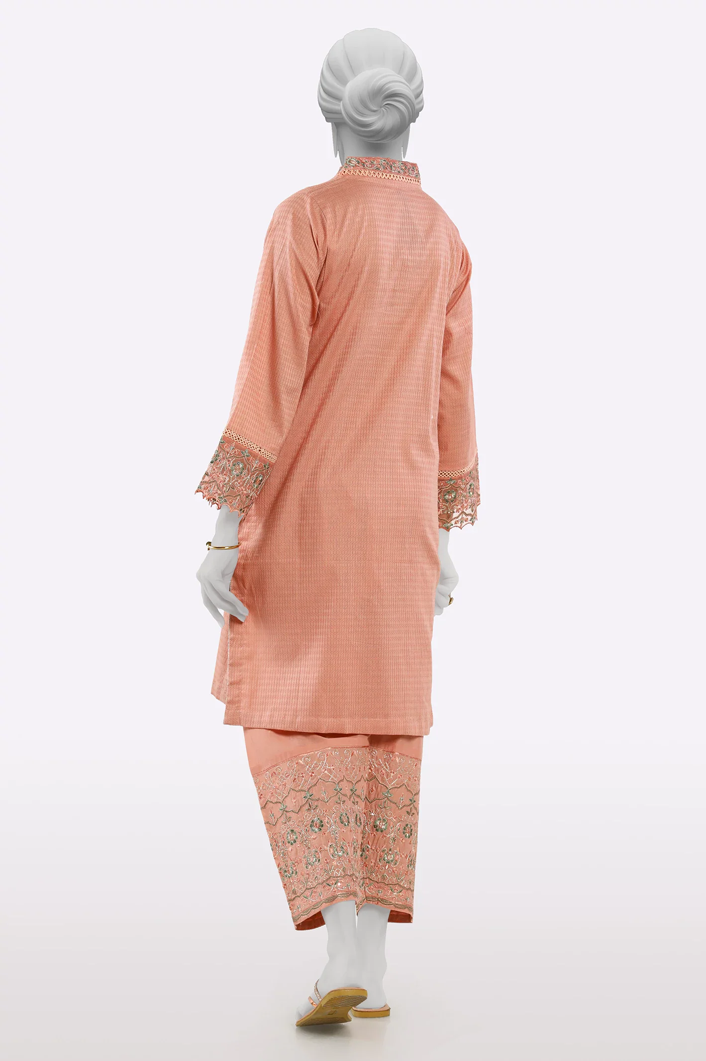 Peach Embroidered 2PC - Image 3