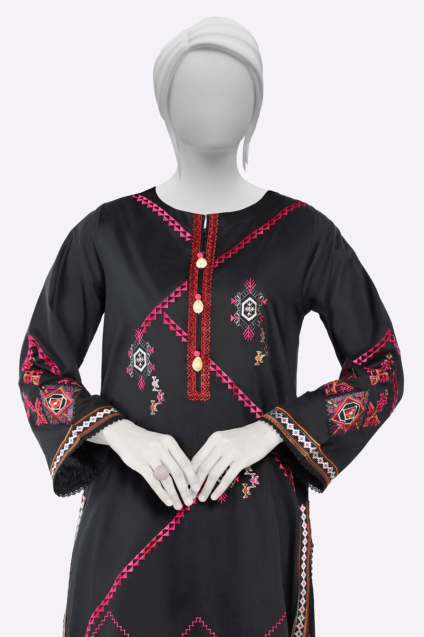 Black Embroidered 2PC - Image 2