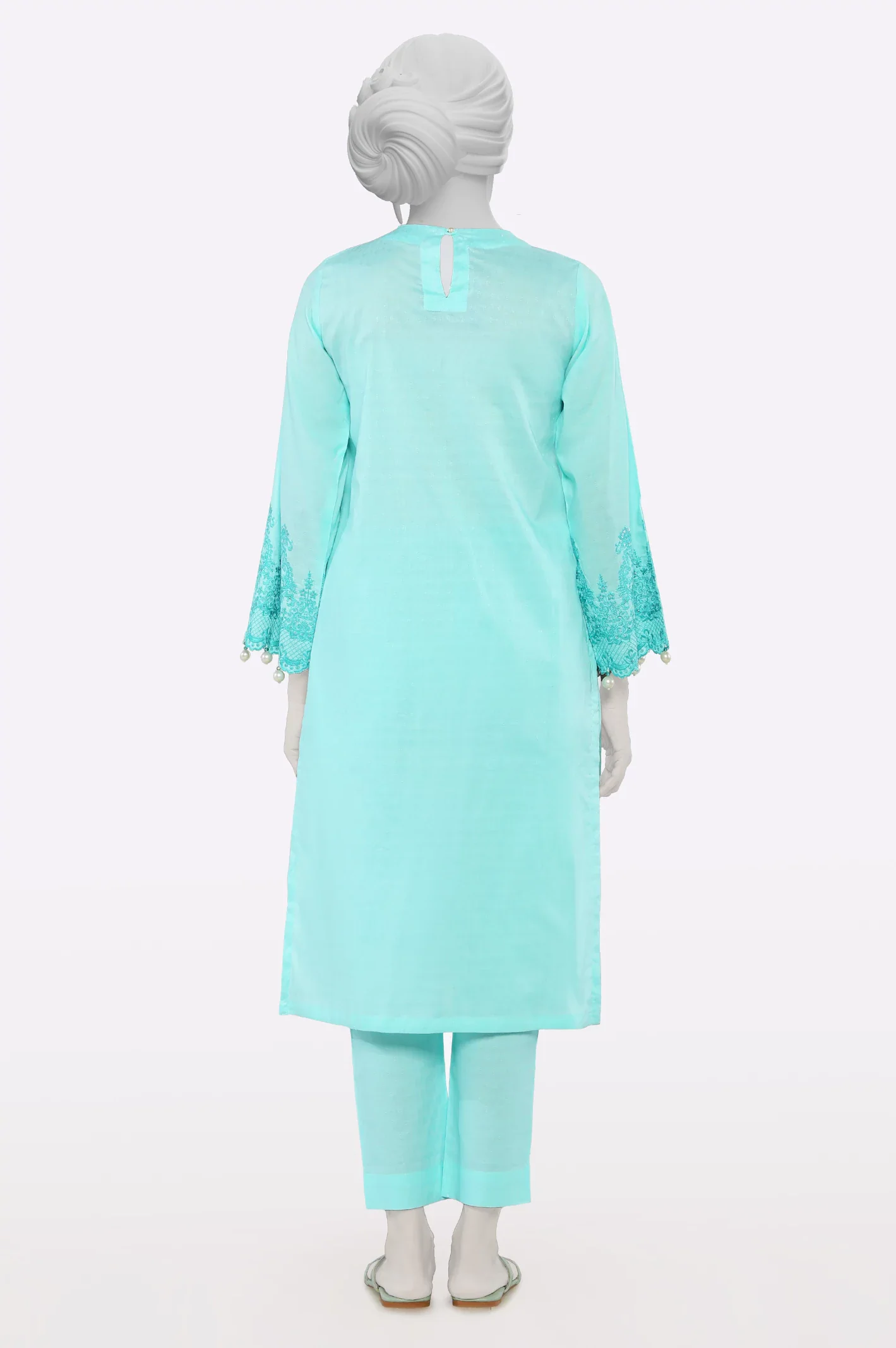 Sea Green Embroidered 2PC - Image 3