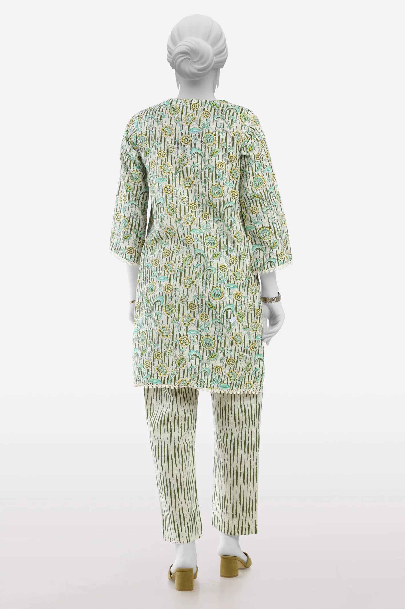 Green Printed 2PC - Image 3