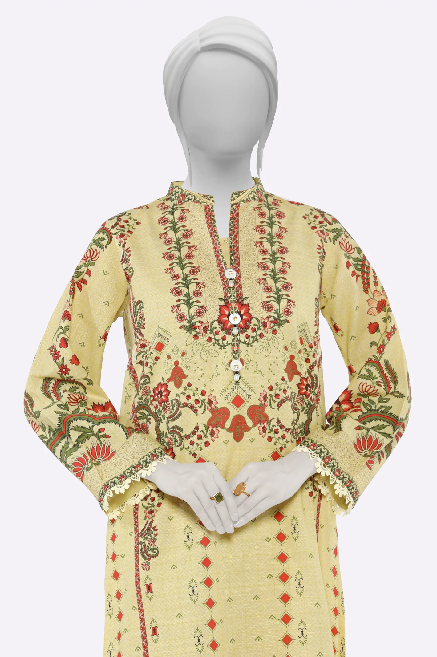 Beige Printed 2PC - Image 2