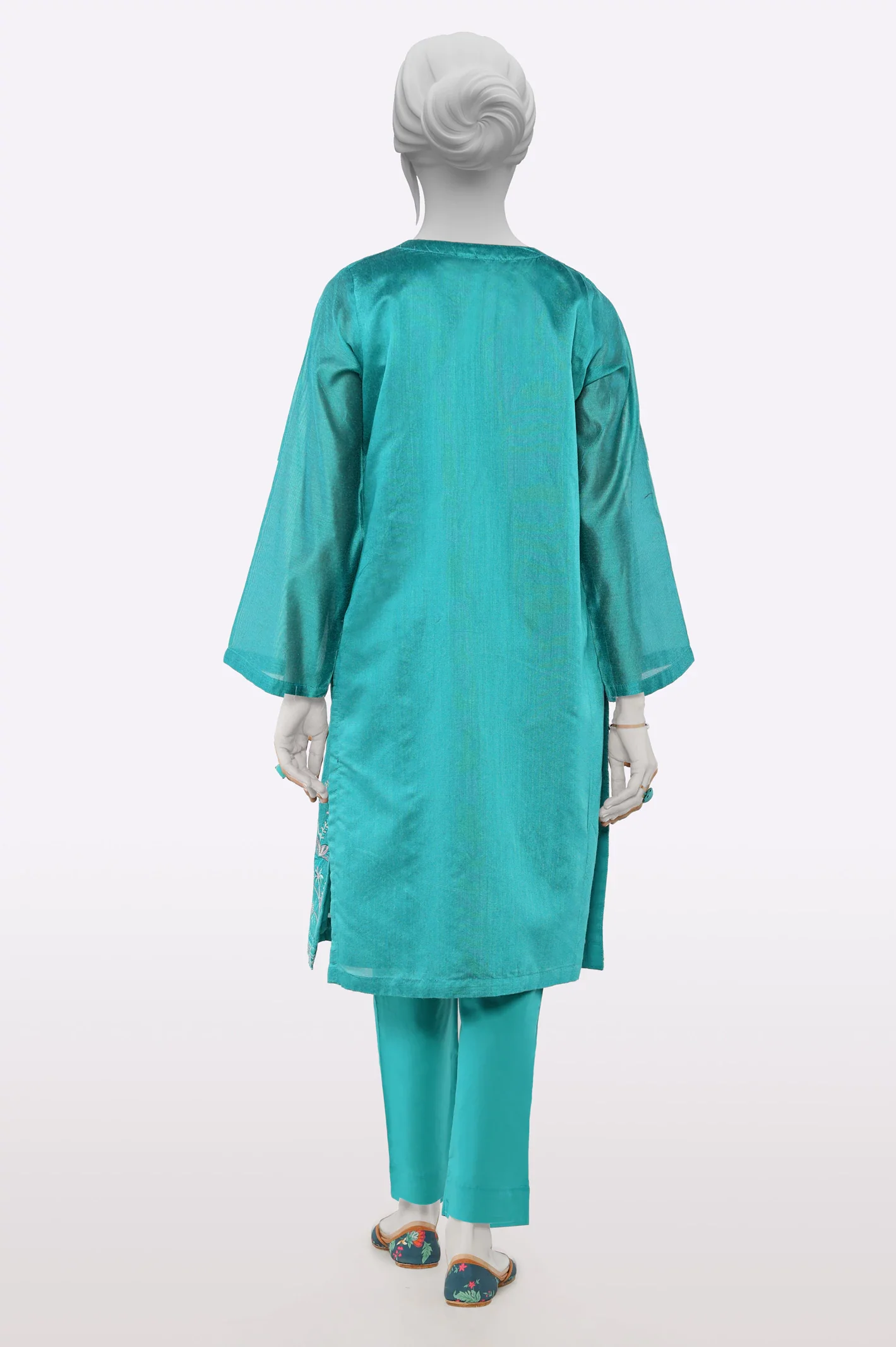 Teal Embroidered 2PC - Image 3