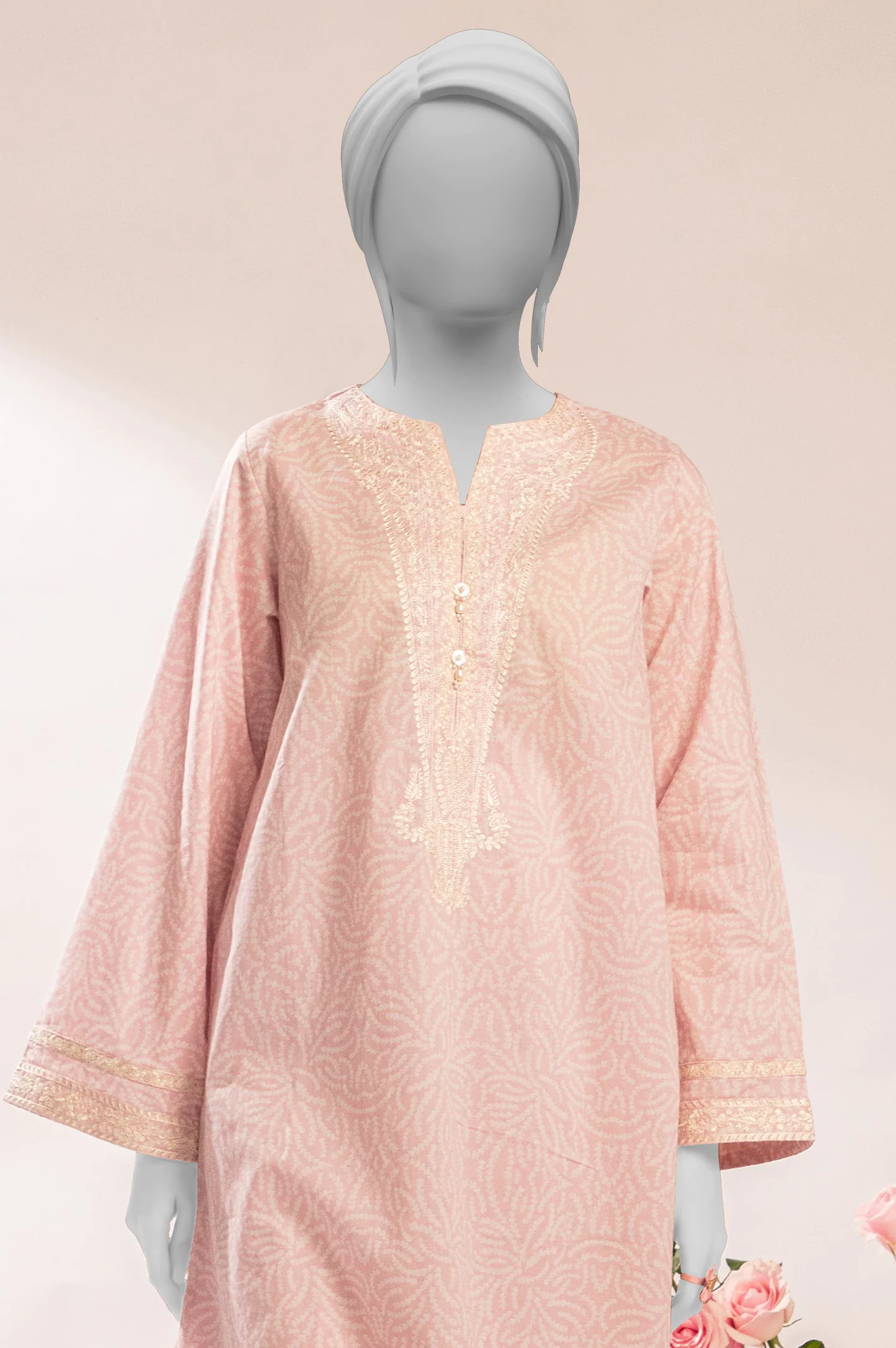 Pink Embroidered 2PC - Image 2