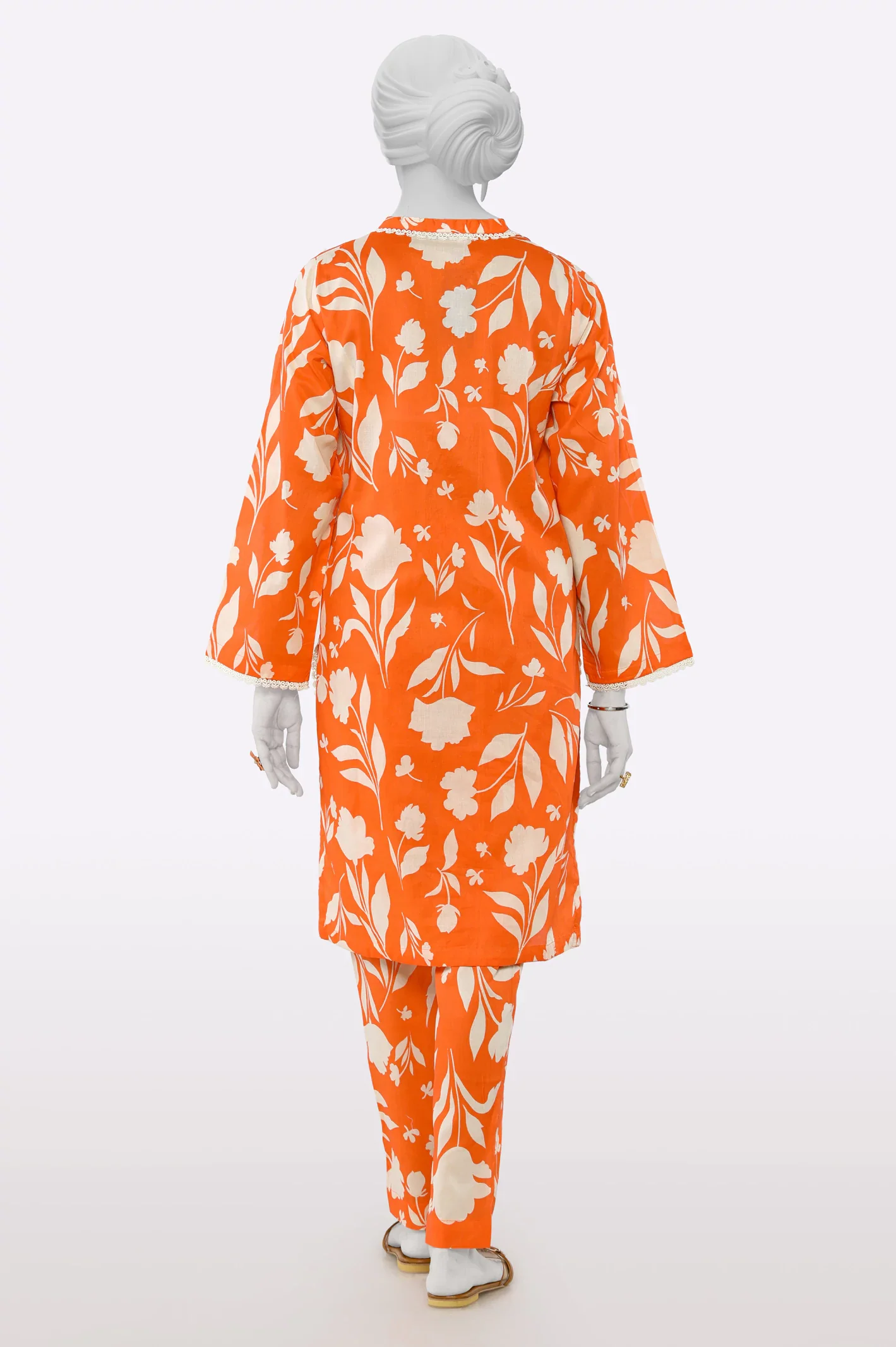 Orange Printed 2PC - Image 3