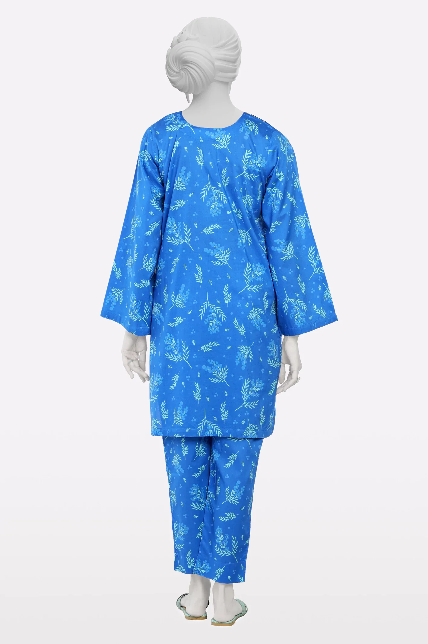 Blue Print Embroidered 2PC - Image 3