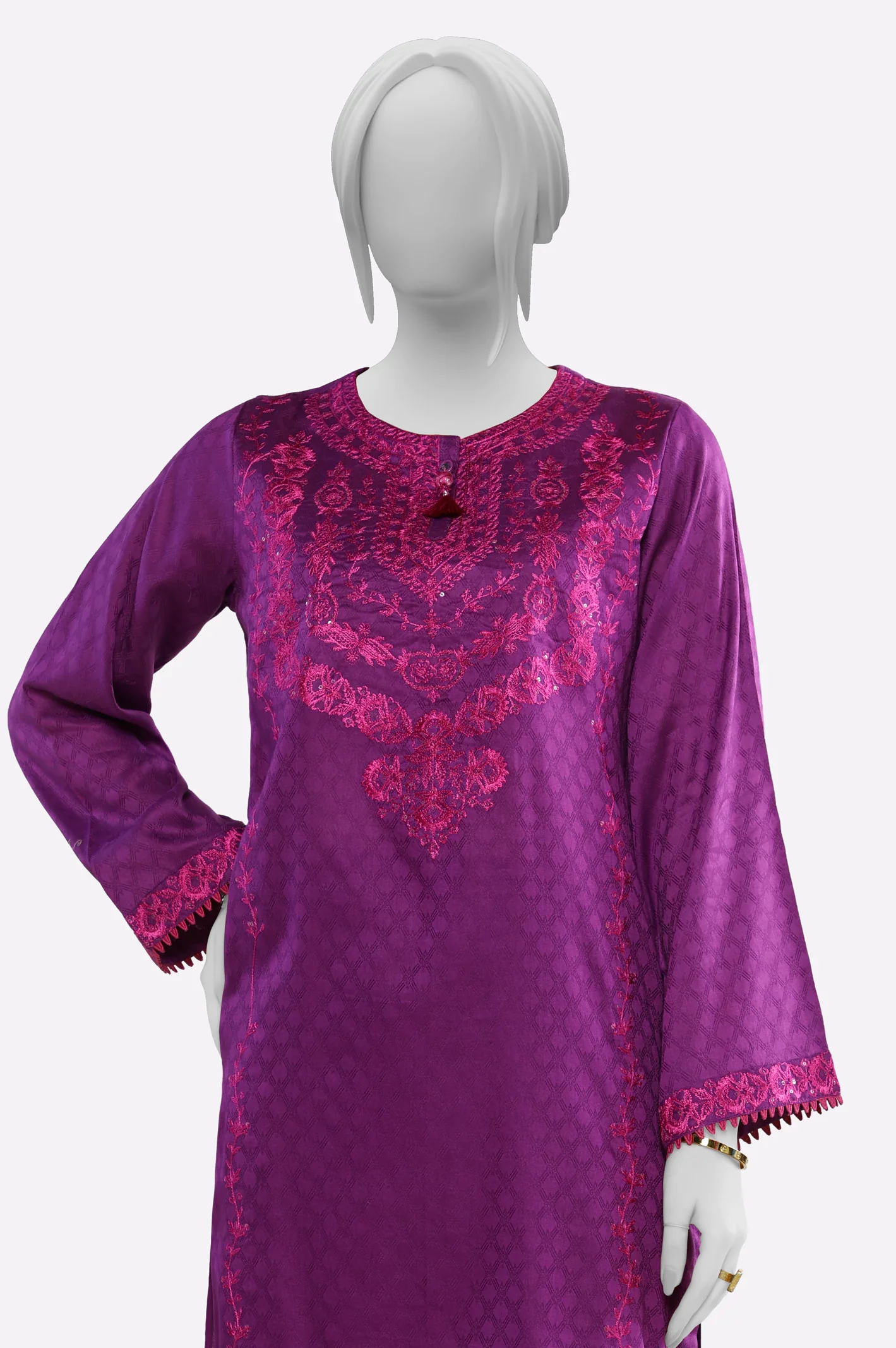Purple Embroidered 2PC - Image 2
