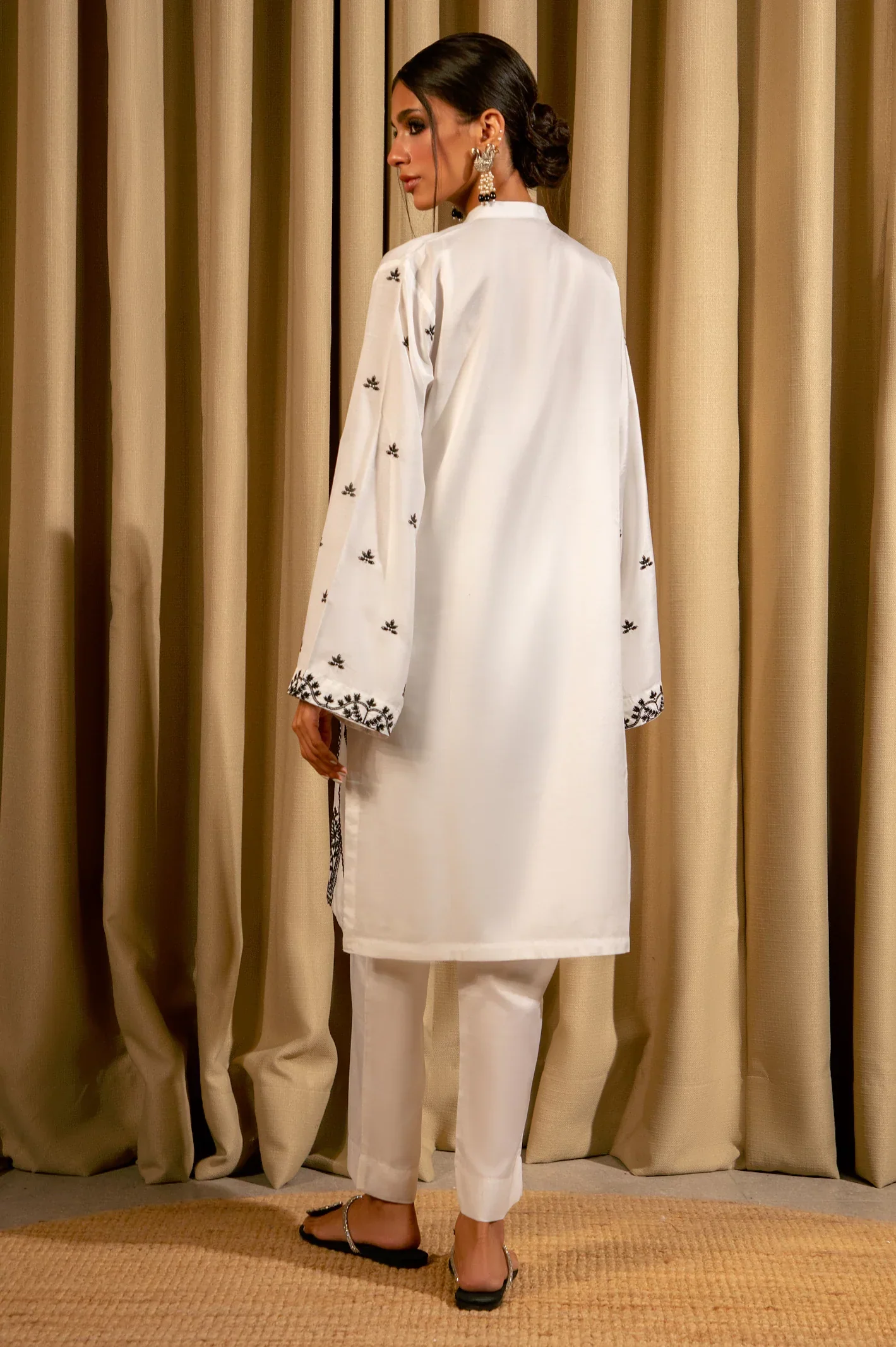White Embroidered 2PC - Image 3