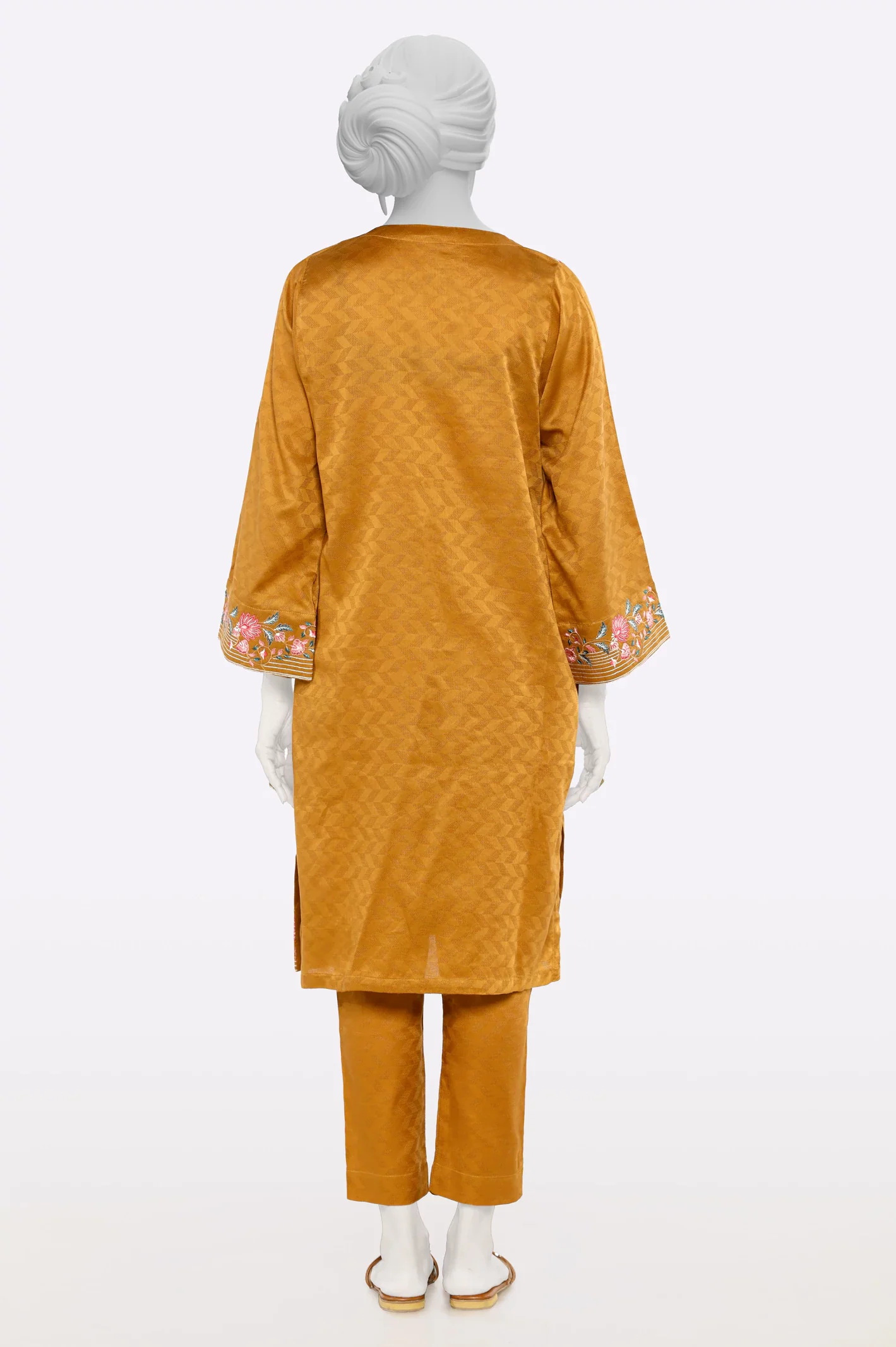 Brown Embroidered 2PC - Image 3