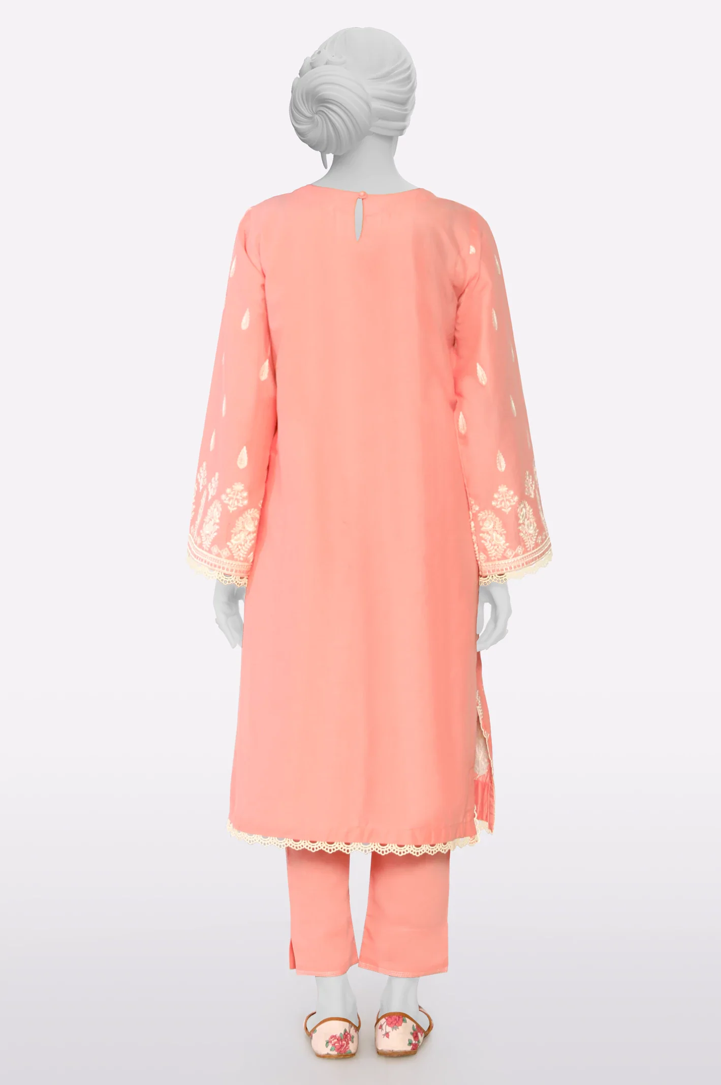 Coral Embroidered 2PC - Image 3