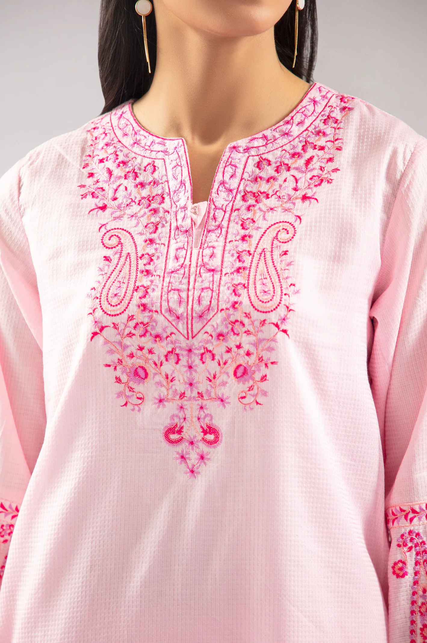 Pink Embroidered 2PC - Image 3