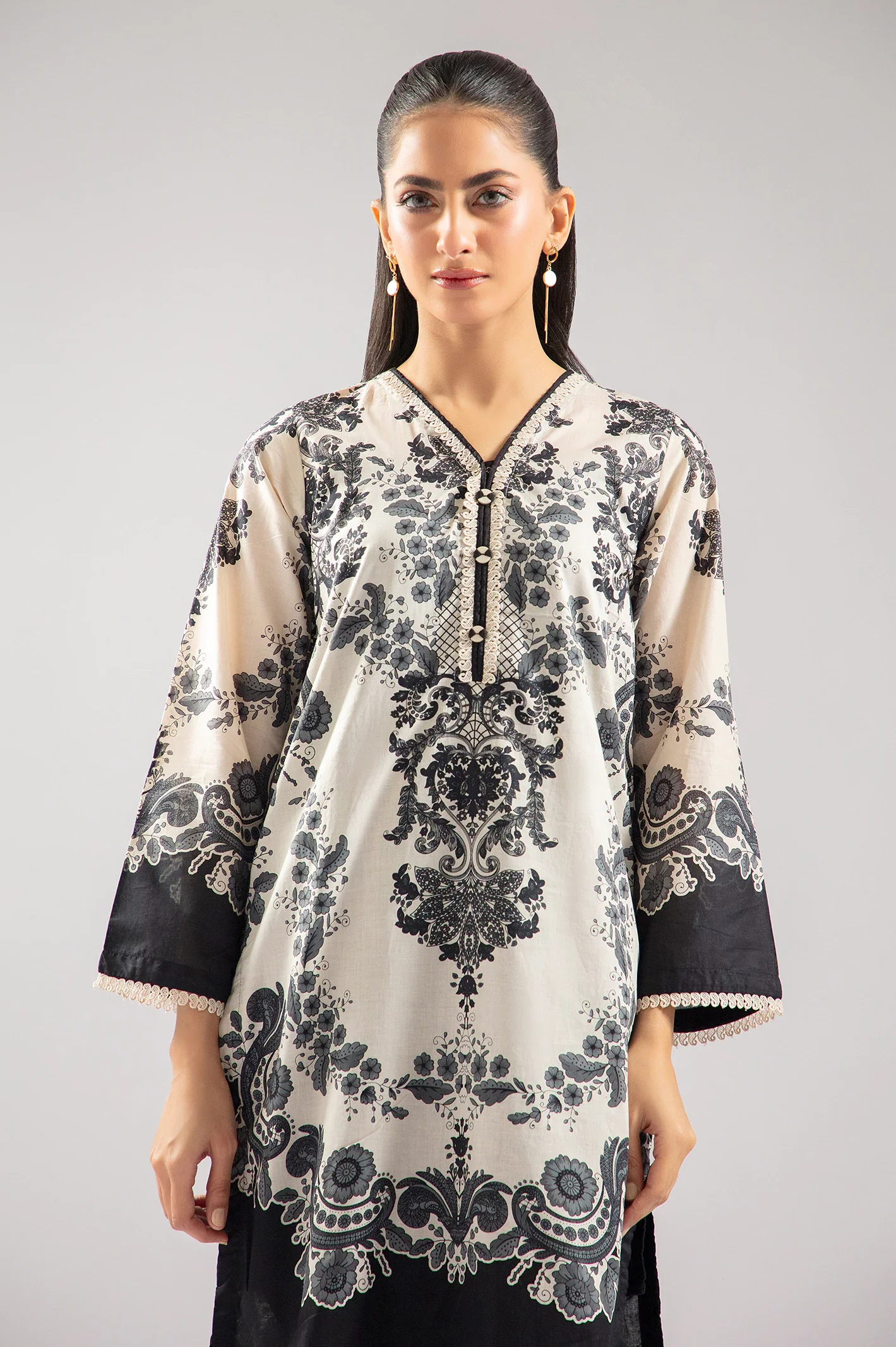 Beige Printed 2PC - Image 2