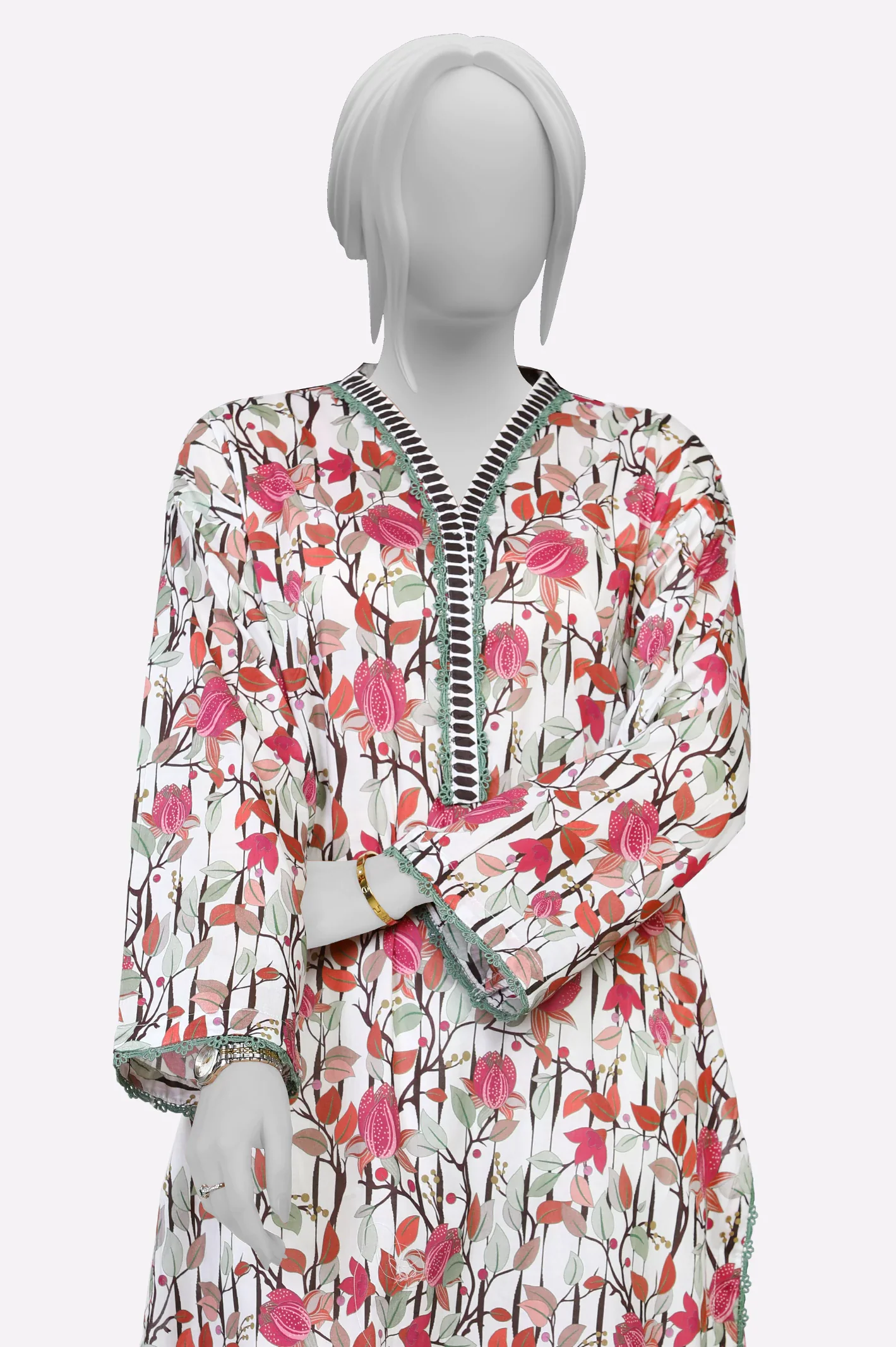 White Printed 2PC - Image 2