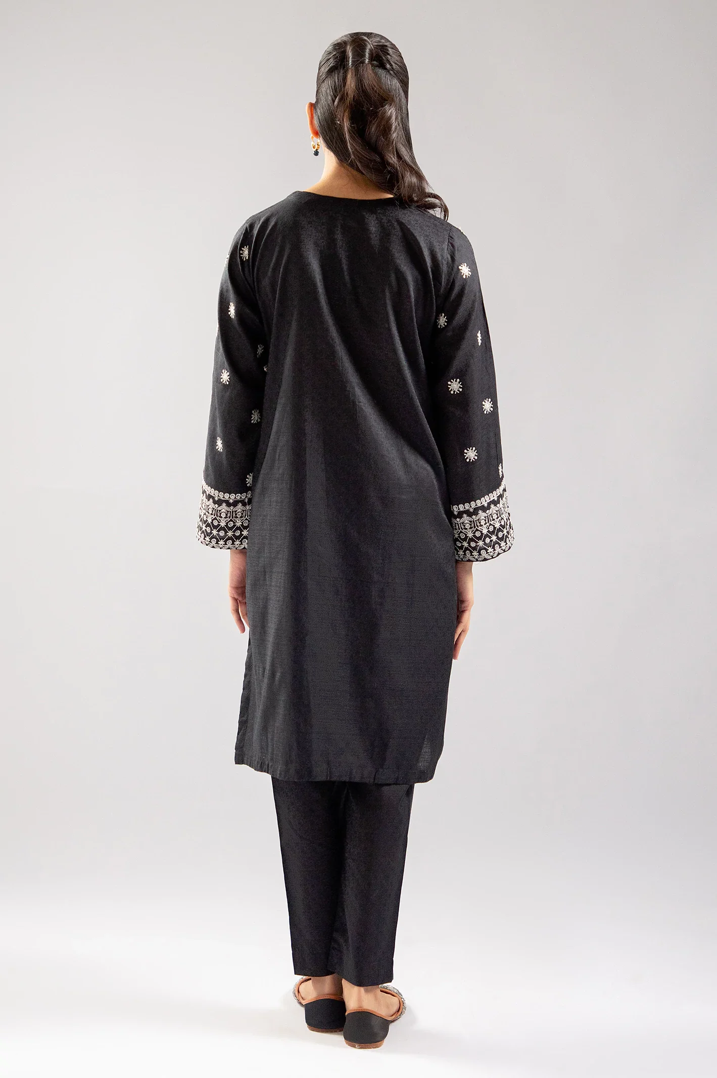 Black Embroidered 2PC - Image 4