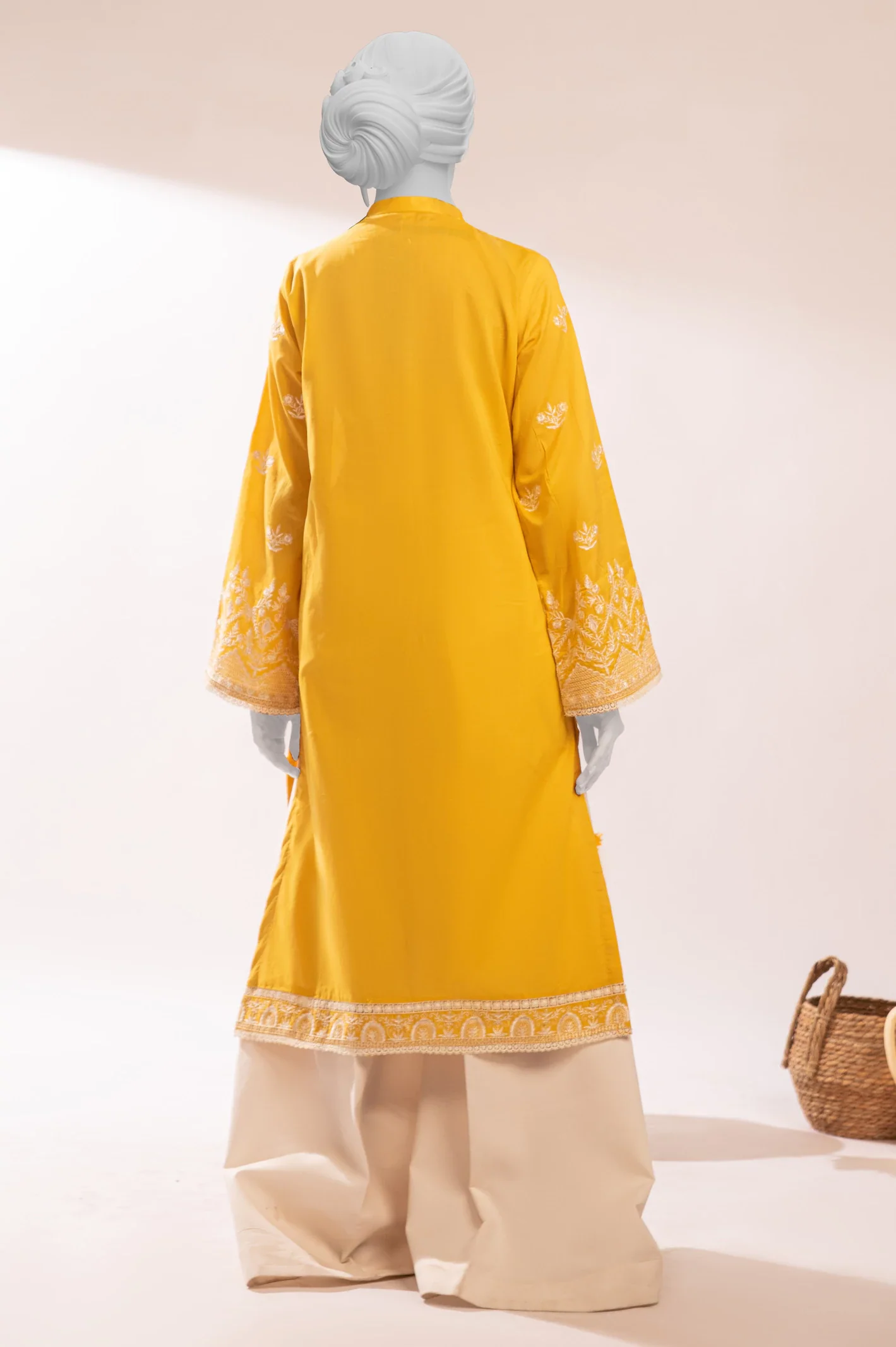 Yellow Embroidered 2PC - Image 3