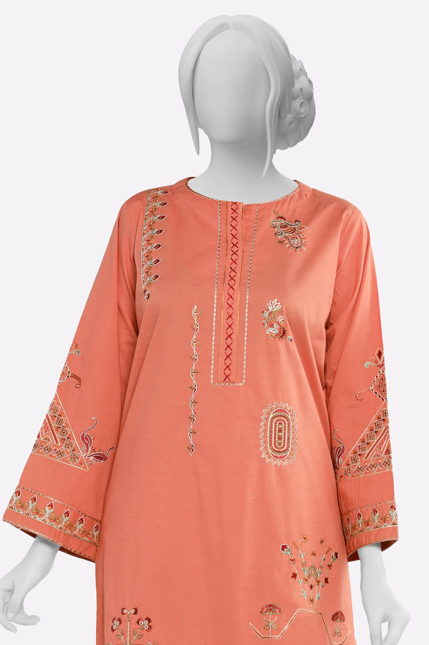 Dark Pink Embroidered 2PC - Image 2