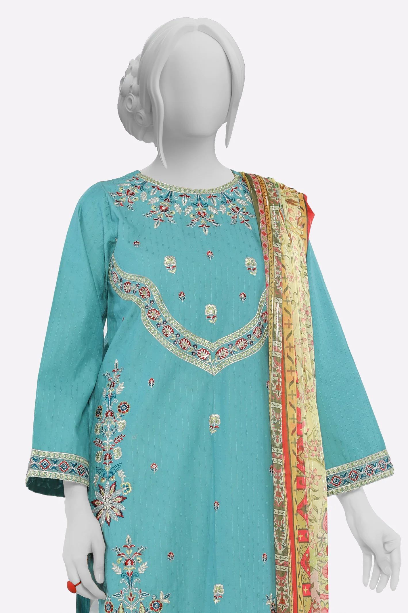 Sea Green Embroidered 2PC - Image 2