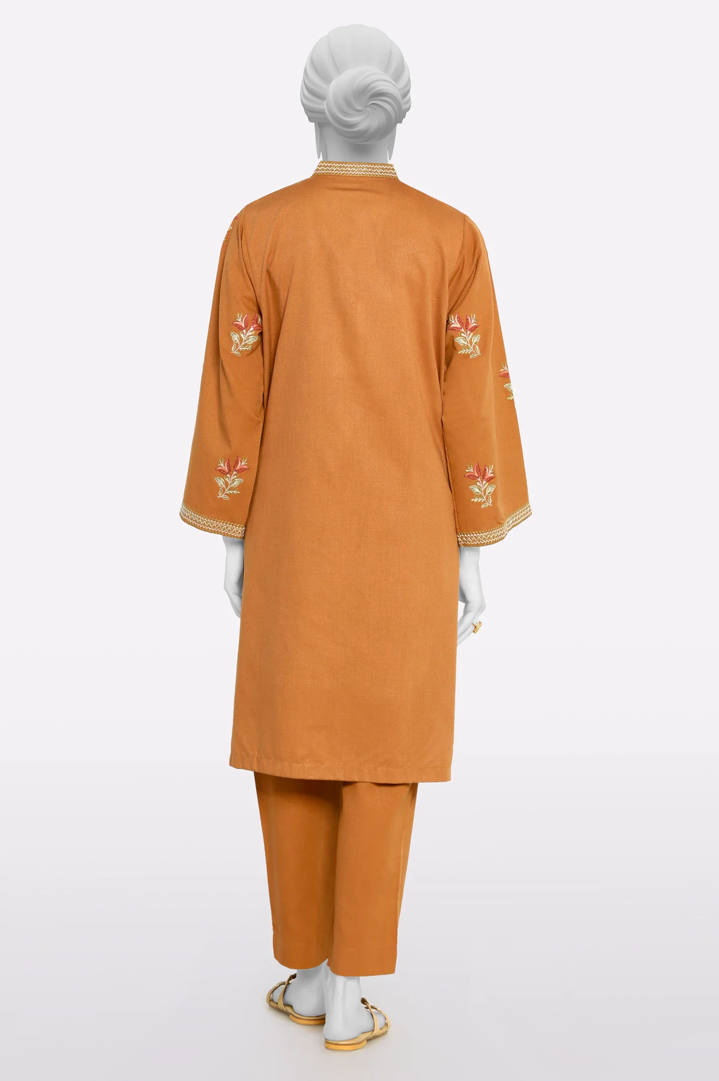 Brown Embroidered 2PC - Image 3