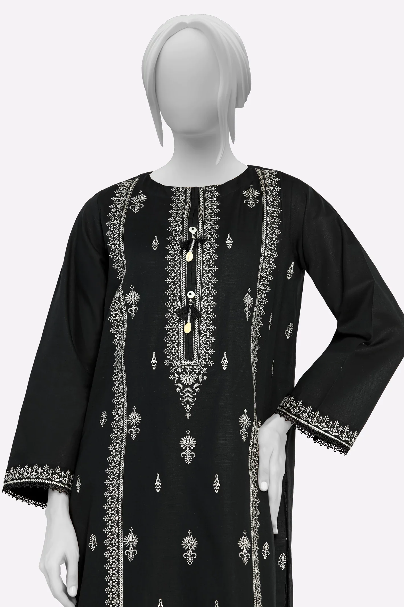 Black Embroidered 2PC - Image 2