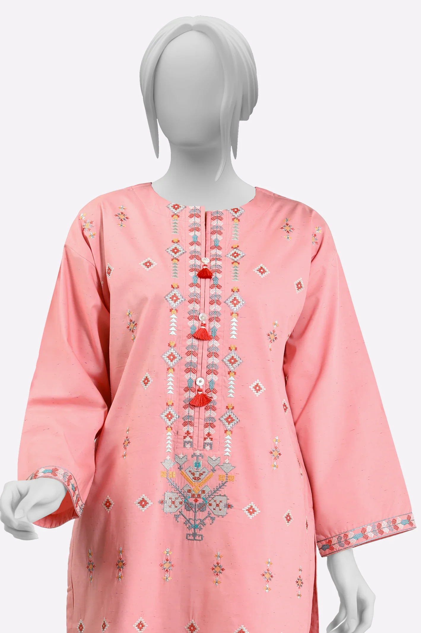 Pink Embroidered 2PC - Image 2
