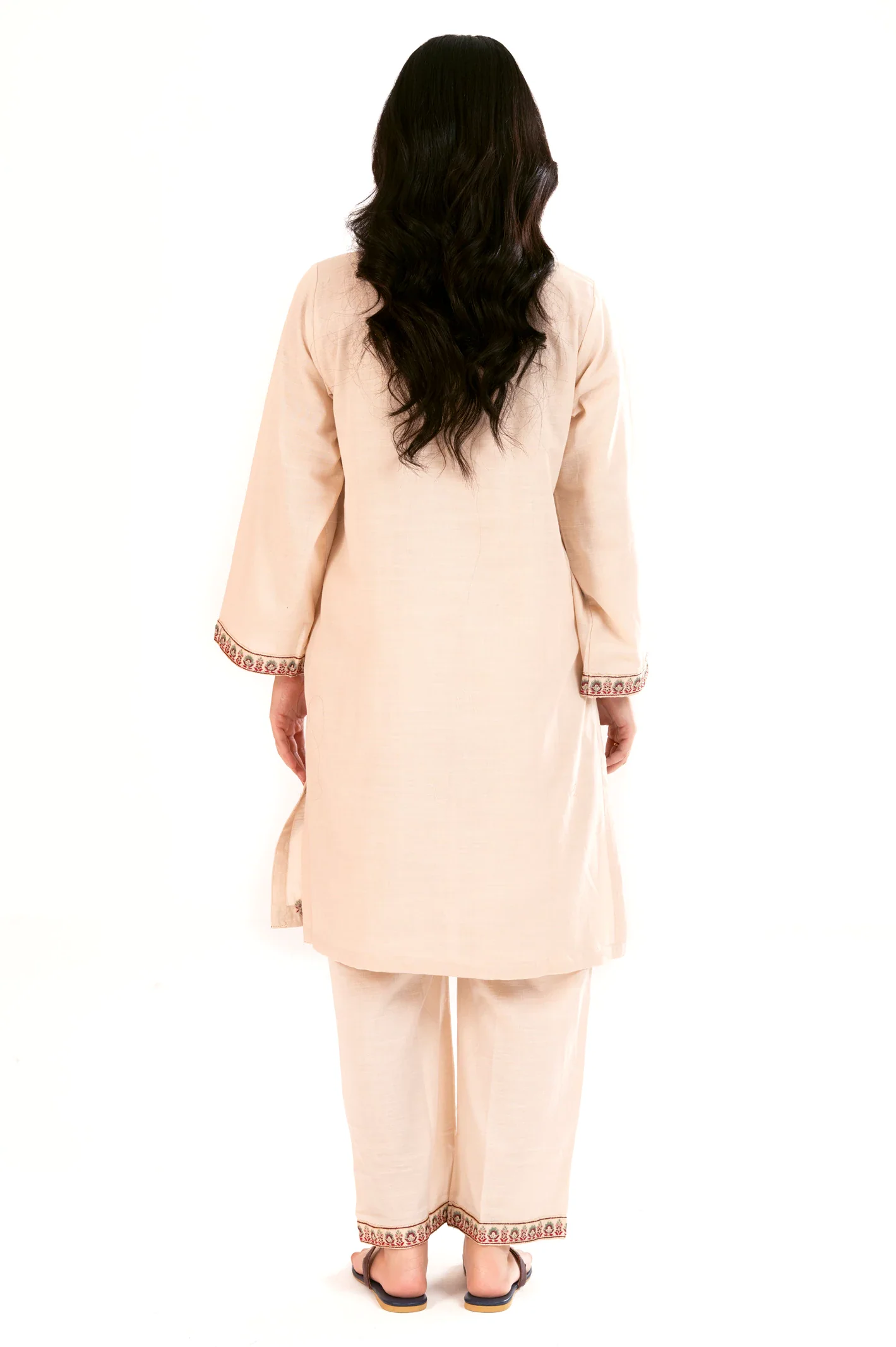 Beige Embroidered 2PC - Image 4