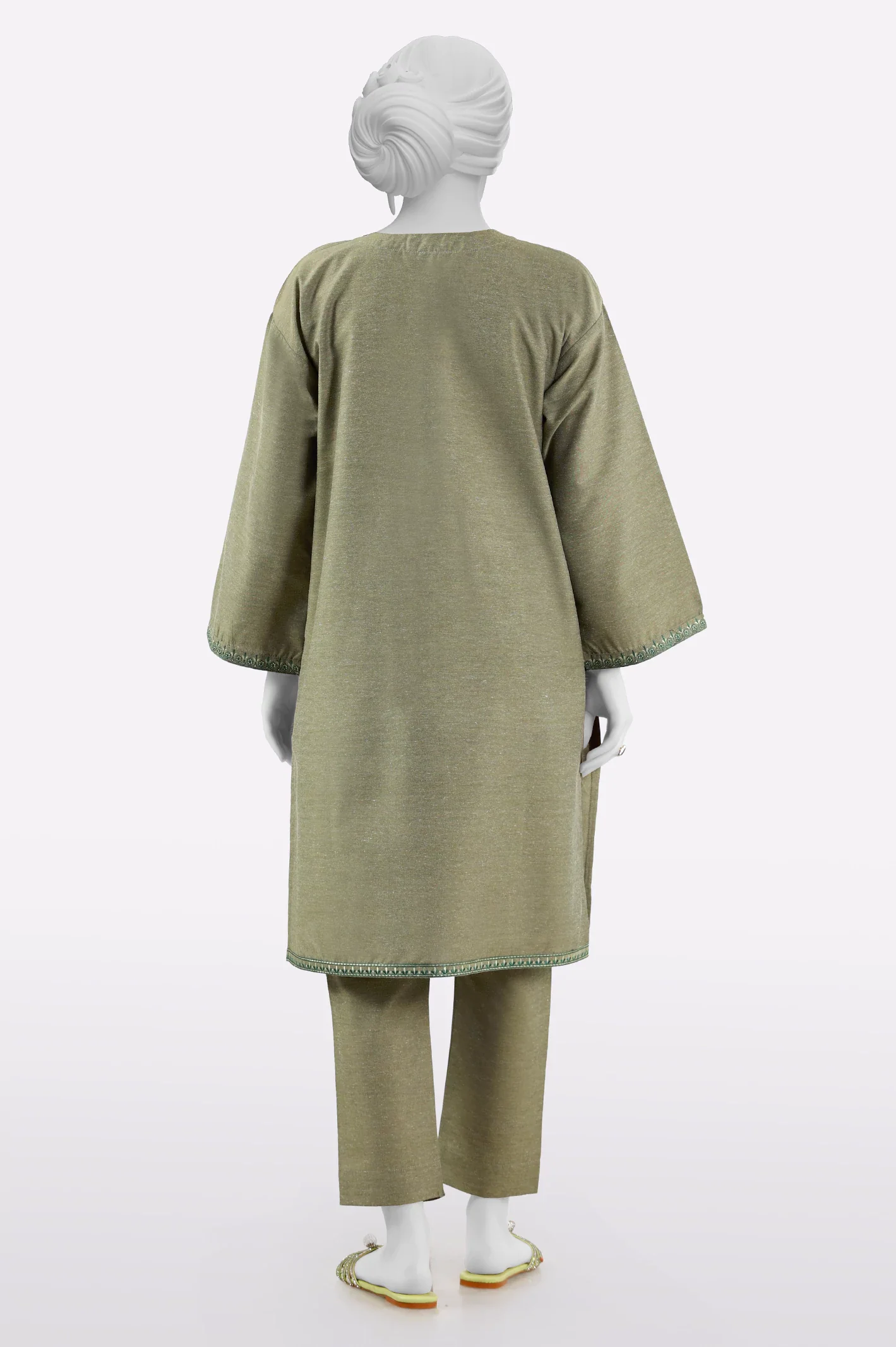 Green Embroidered 2PC - Image 3
