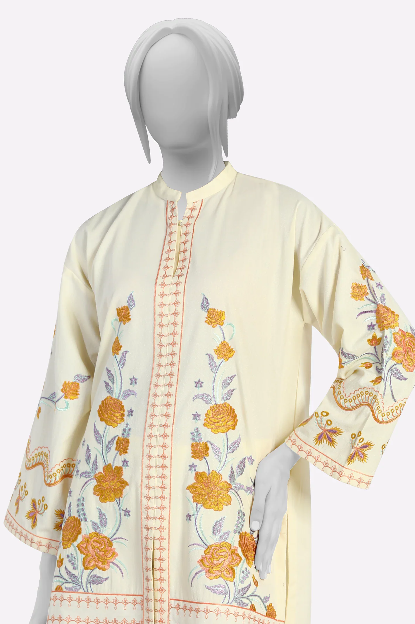 Cream Embroidered 2PC - Image 2
