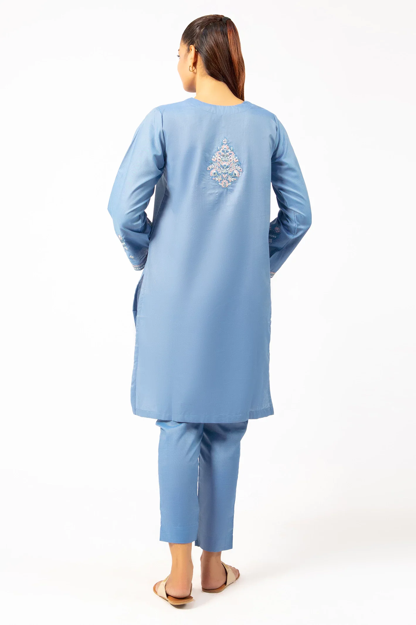 Blue Embroidered 2PC - Image 4