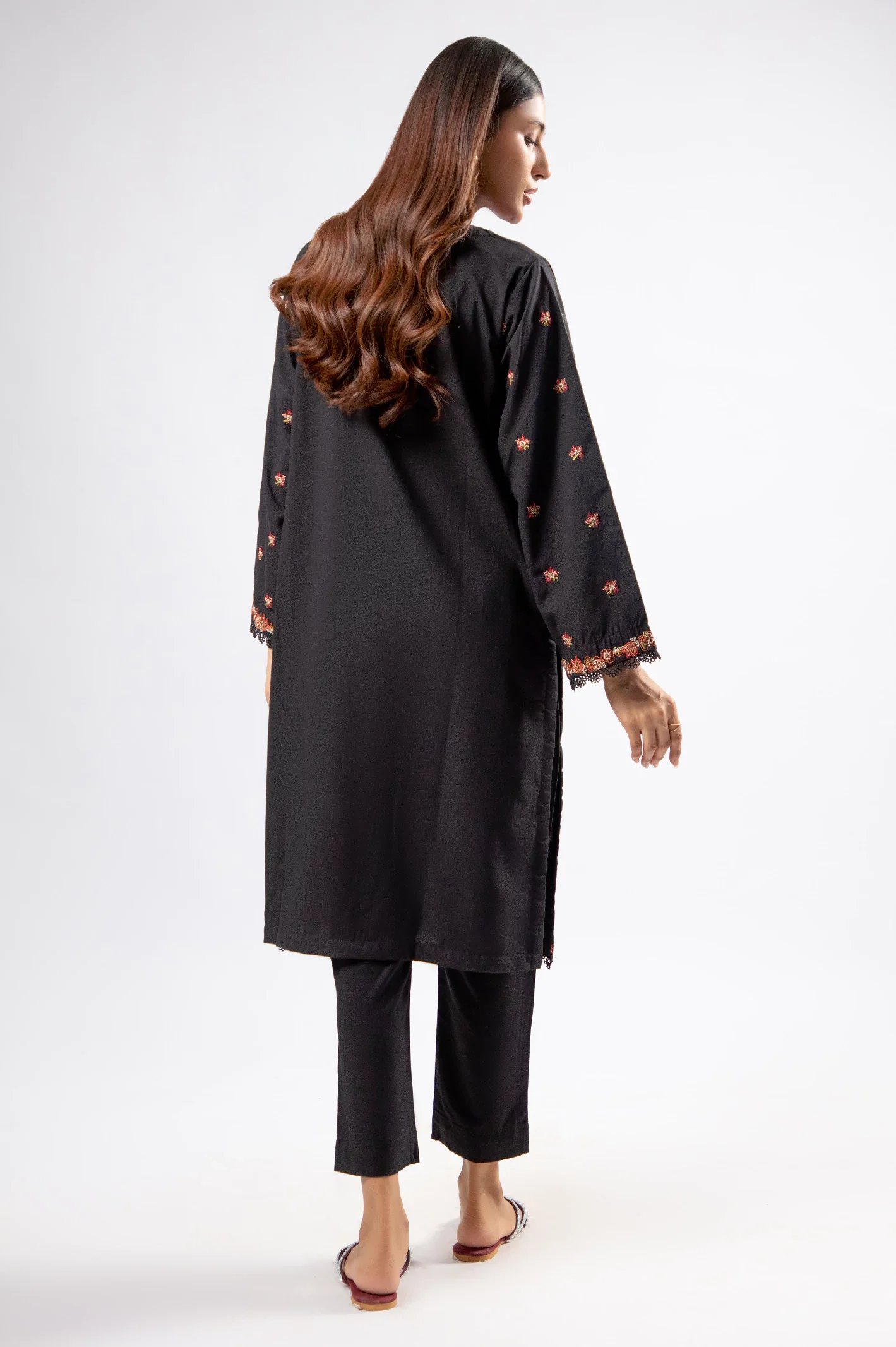 Black Embroidered 2PC - Image 3