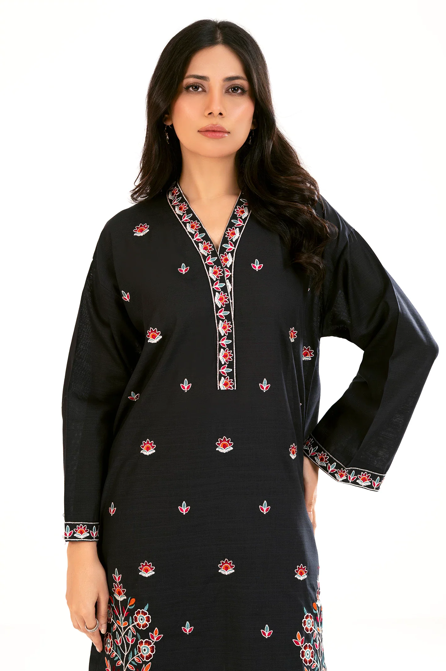 Black Embroidered 2PC - Image 2