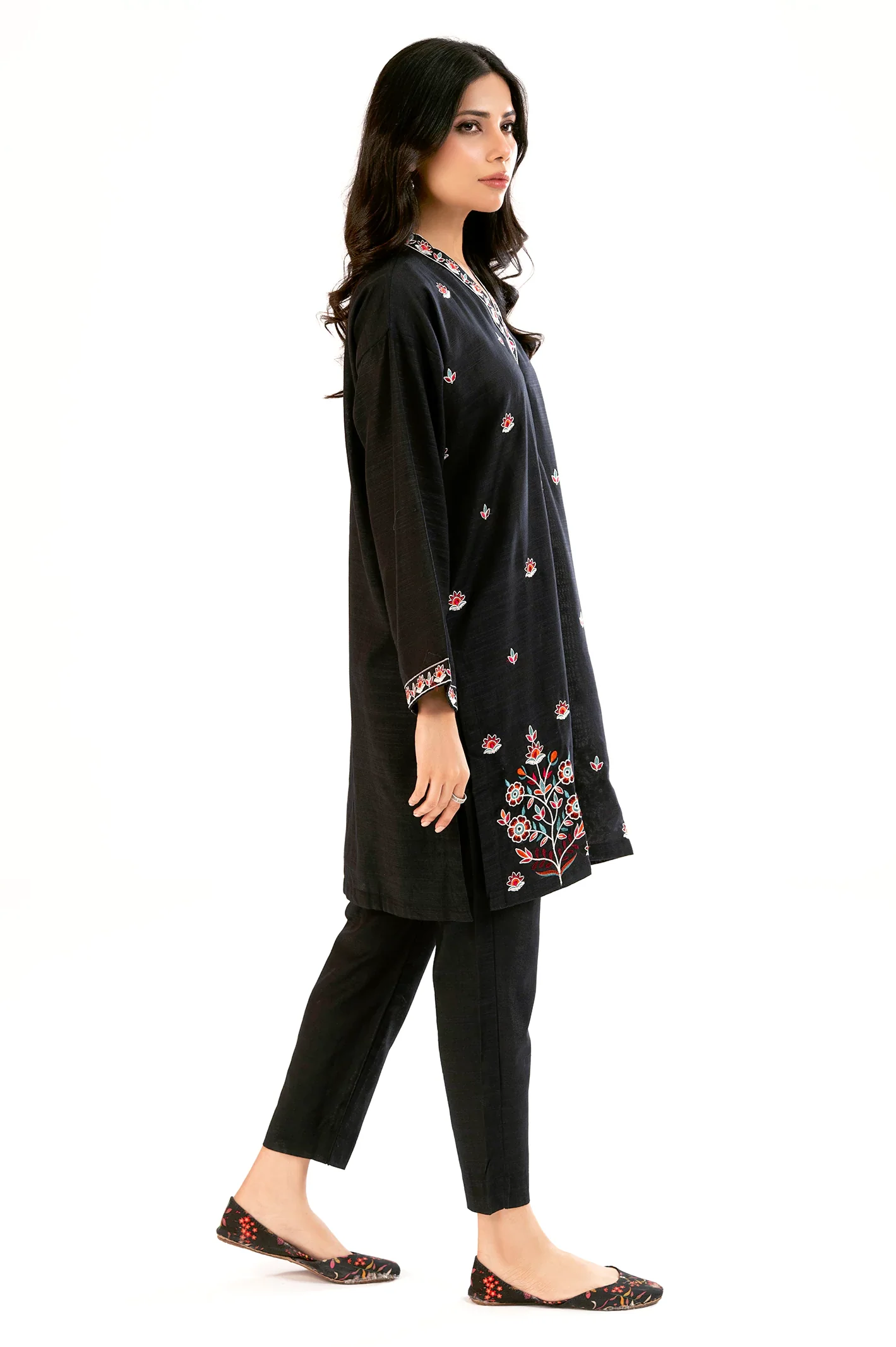 Black Embroidered 2PC - Image 3
