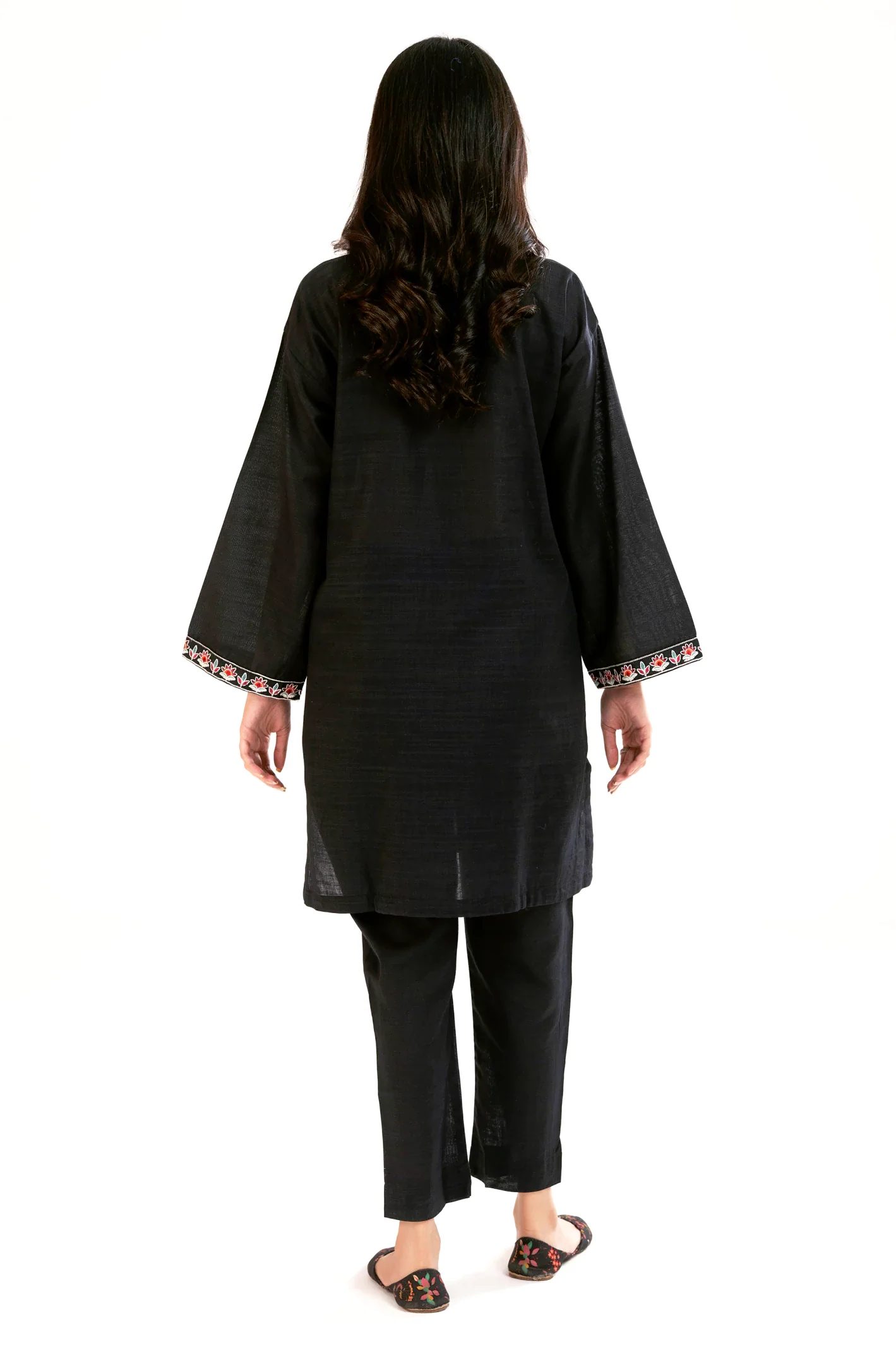 Black Embroidered 2PC - Image 4