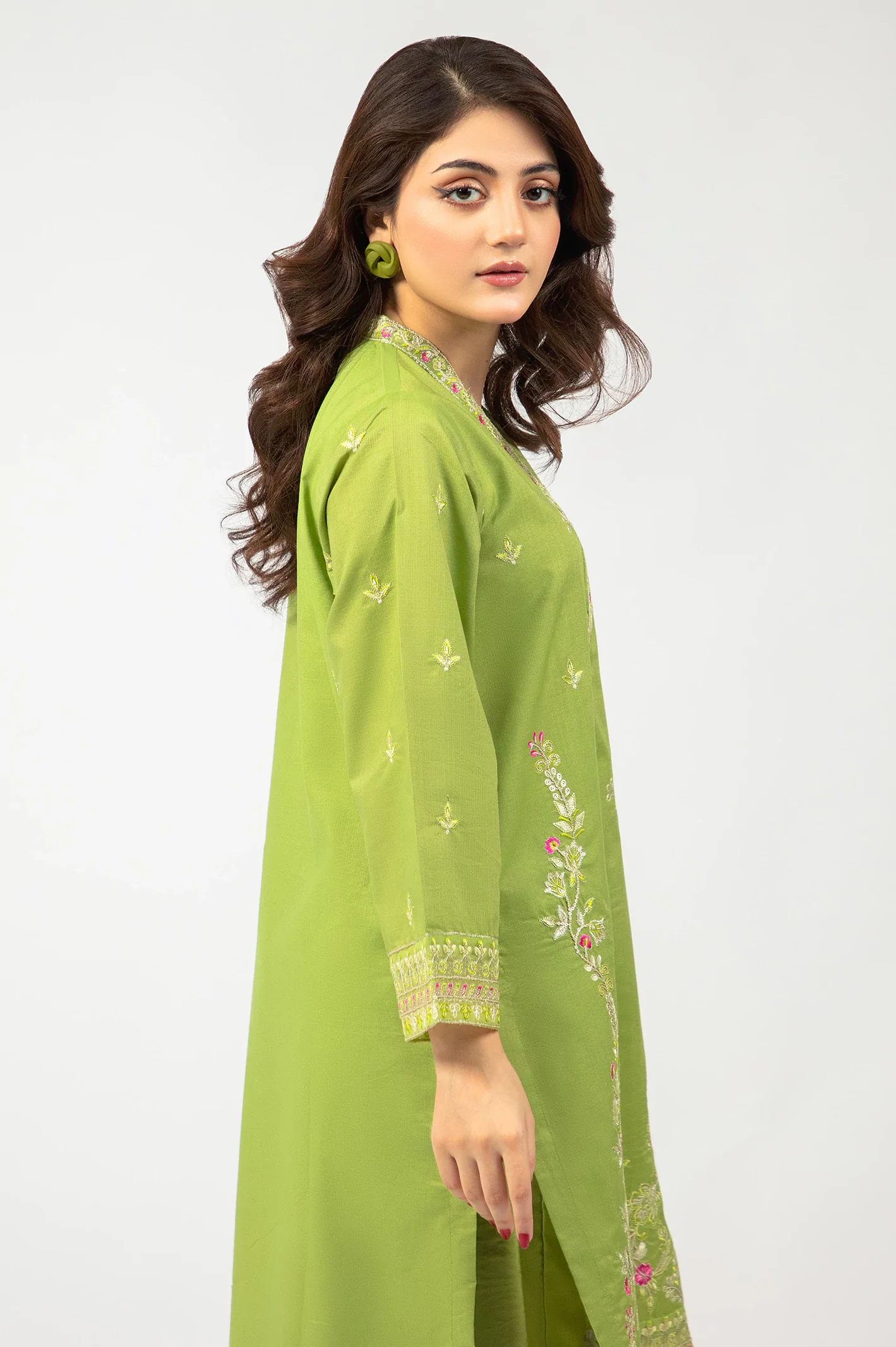 Green Embroidered 2PC - Image 4