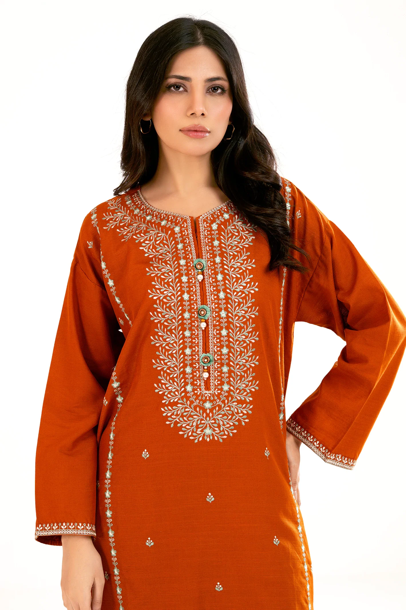 Rust Embroidered 2PC - Image 2