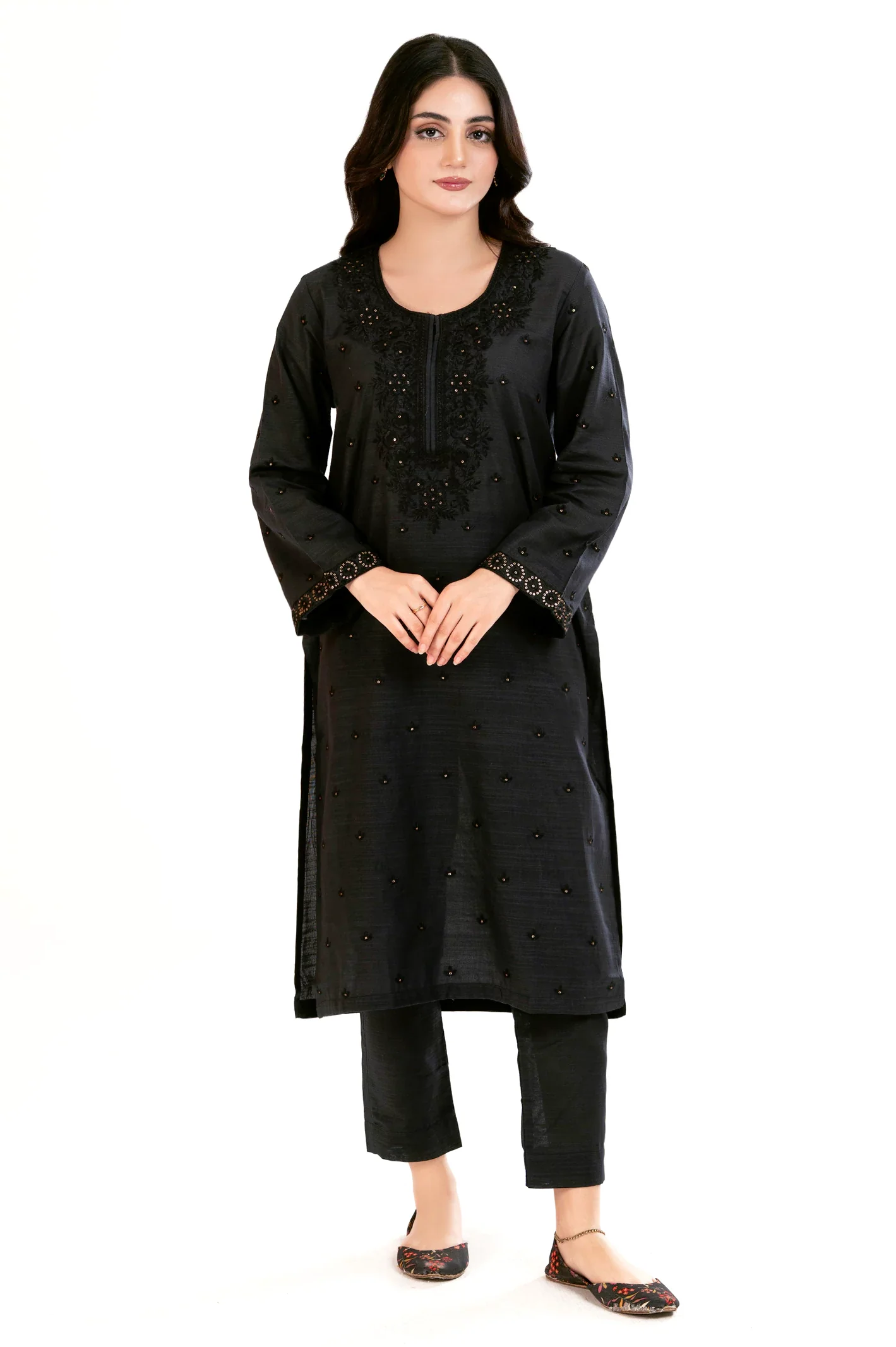 Black Embroidered 2PC