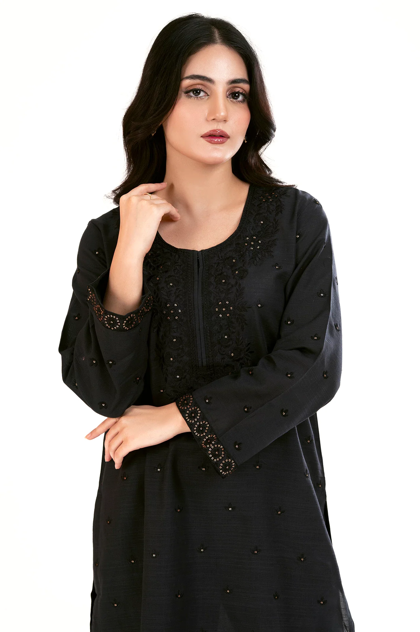 Black Embroidered 2PC - Image 2