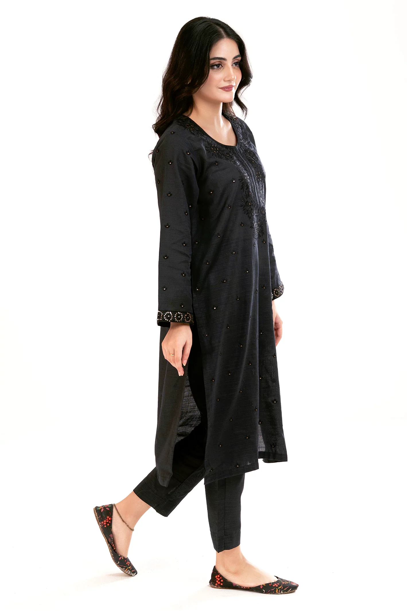 Black Embroidered 2PC - Image 3