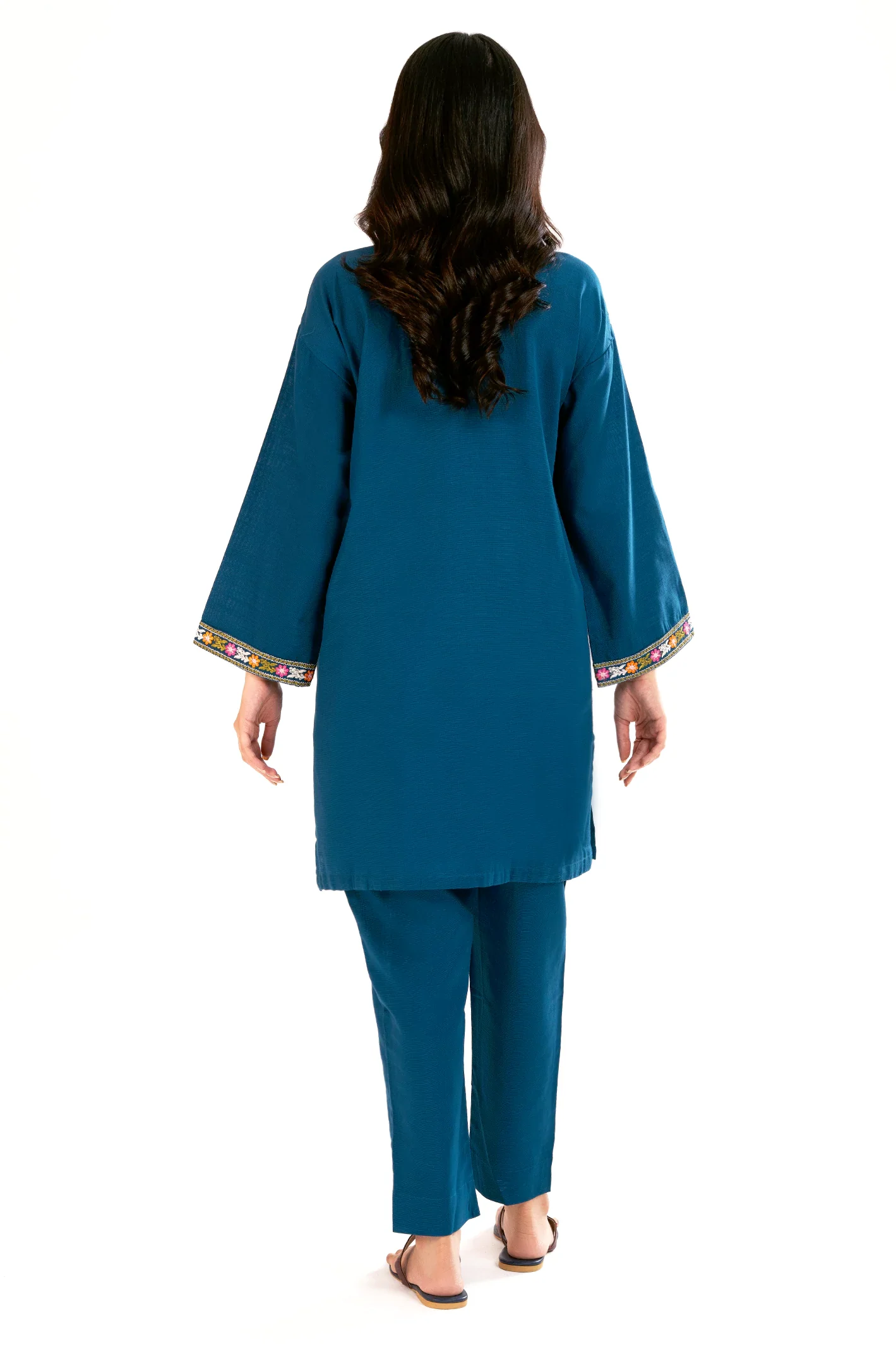 Teal Embroidered 2PC - Image 4
