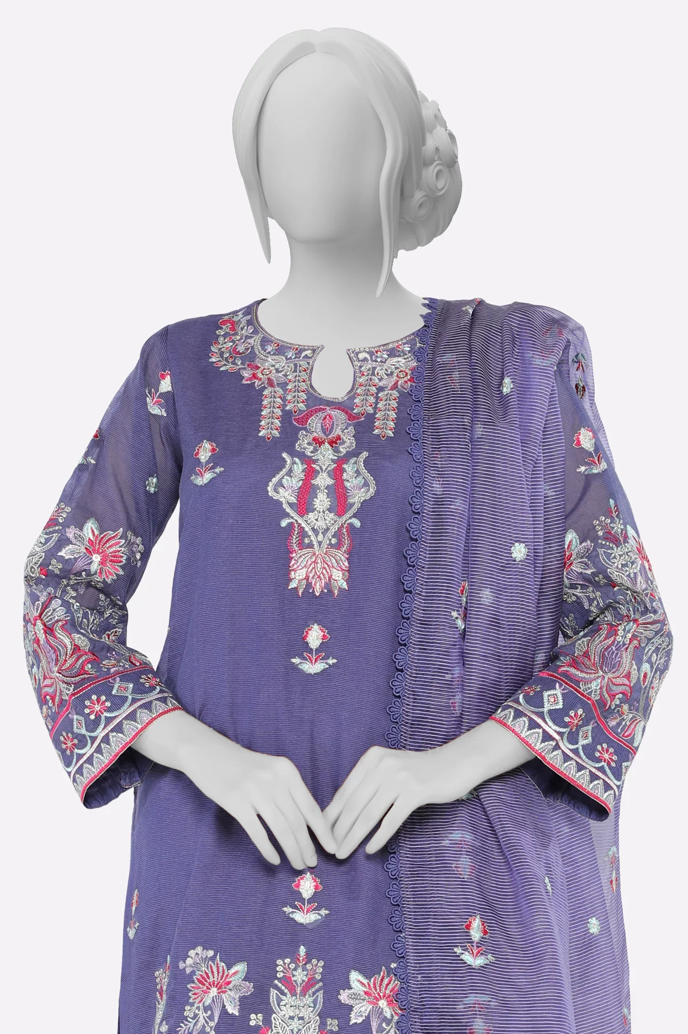 Purple Embroidered 2PC - Image 2