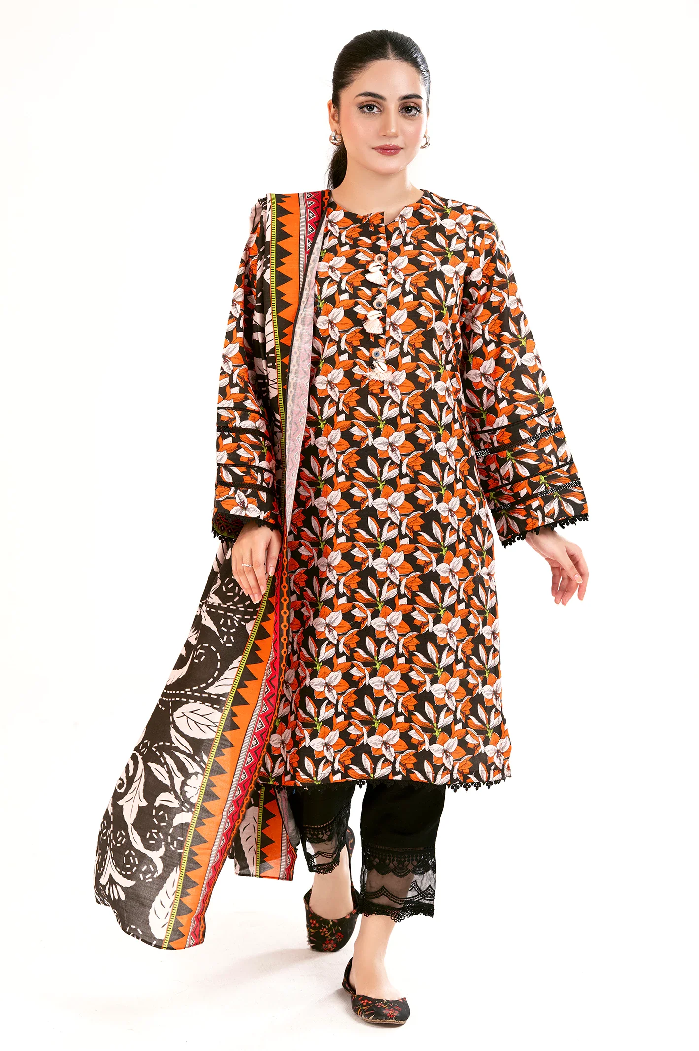 Printed Kurti With Dupatta