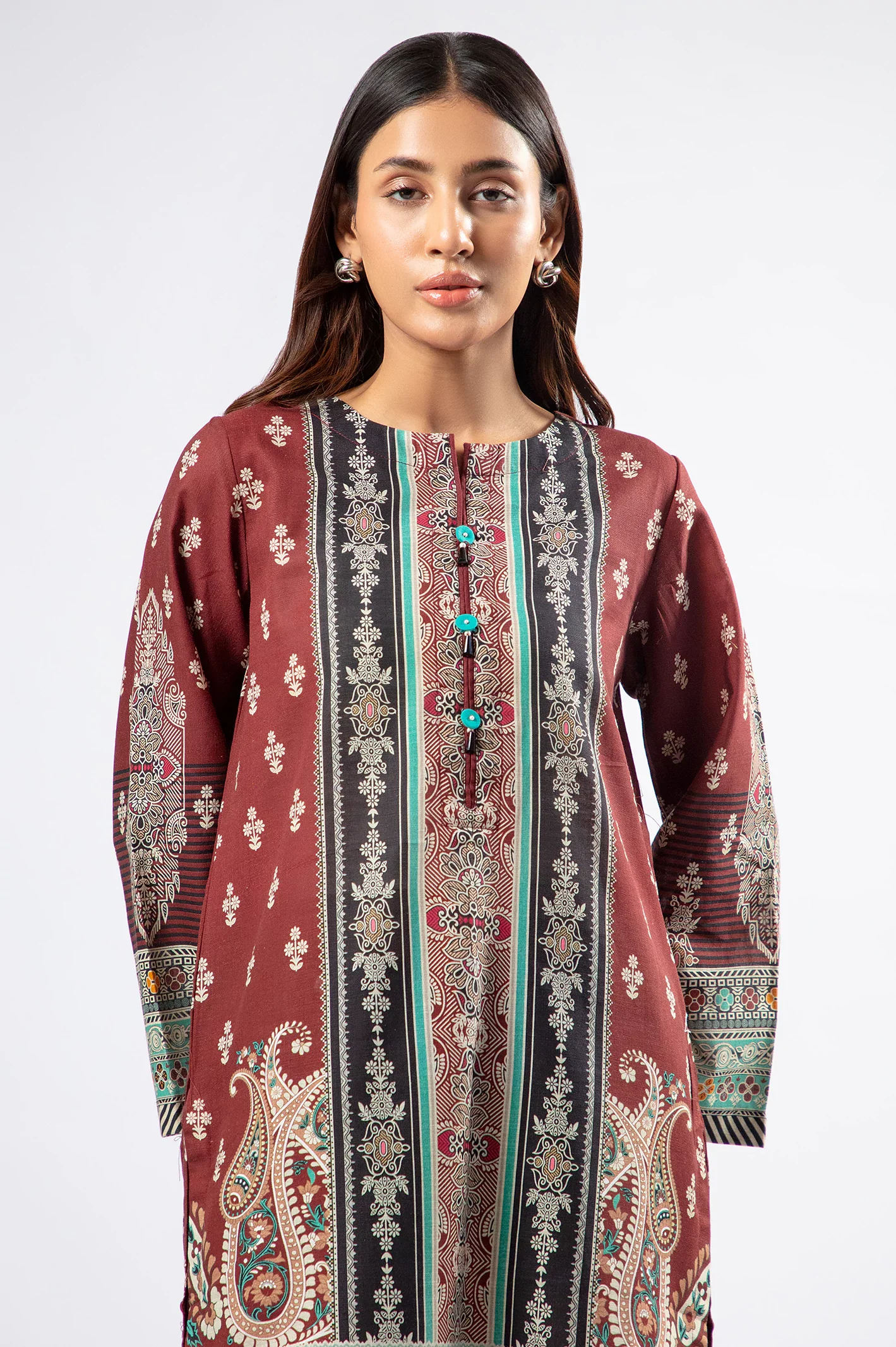 Maroon Printed 2PC - Image 2