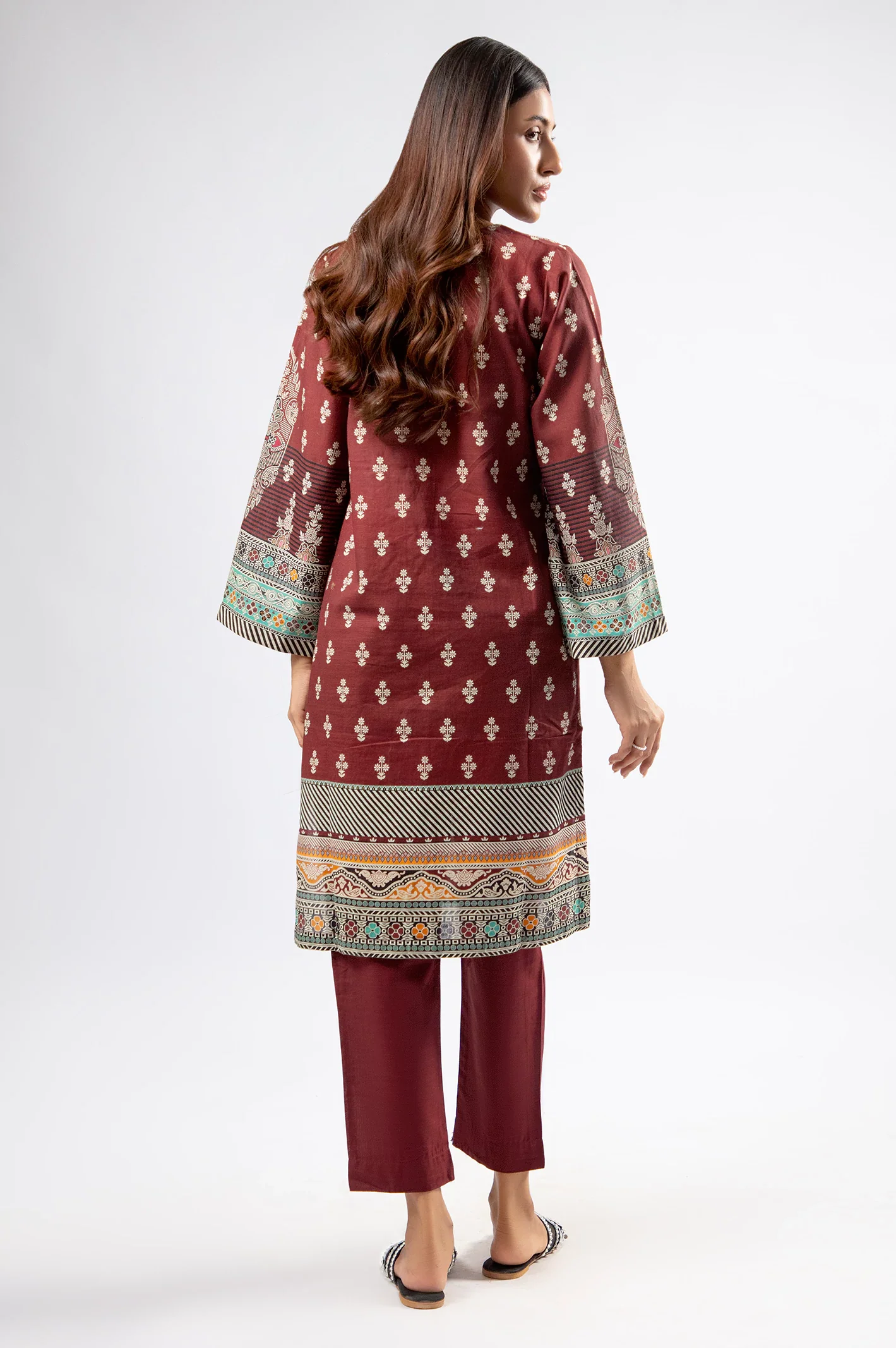 Maroon Printed 2PC - Image 4