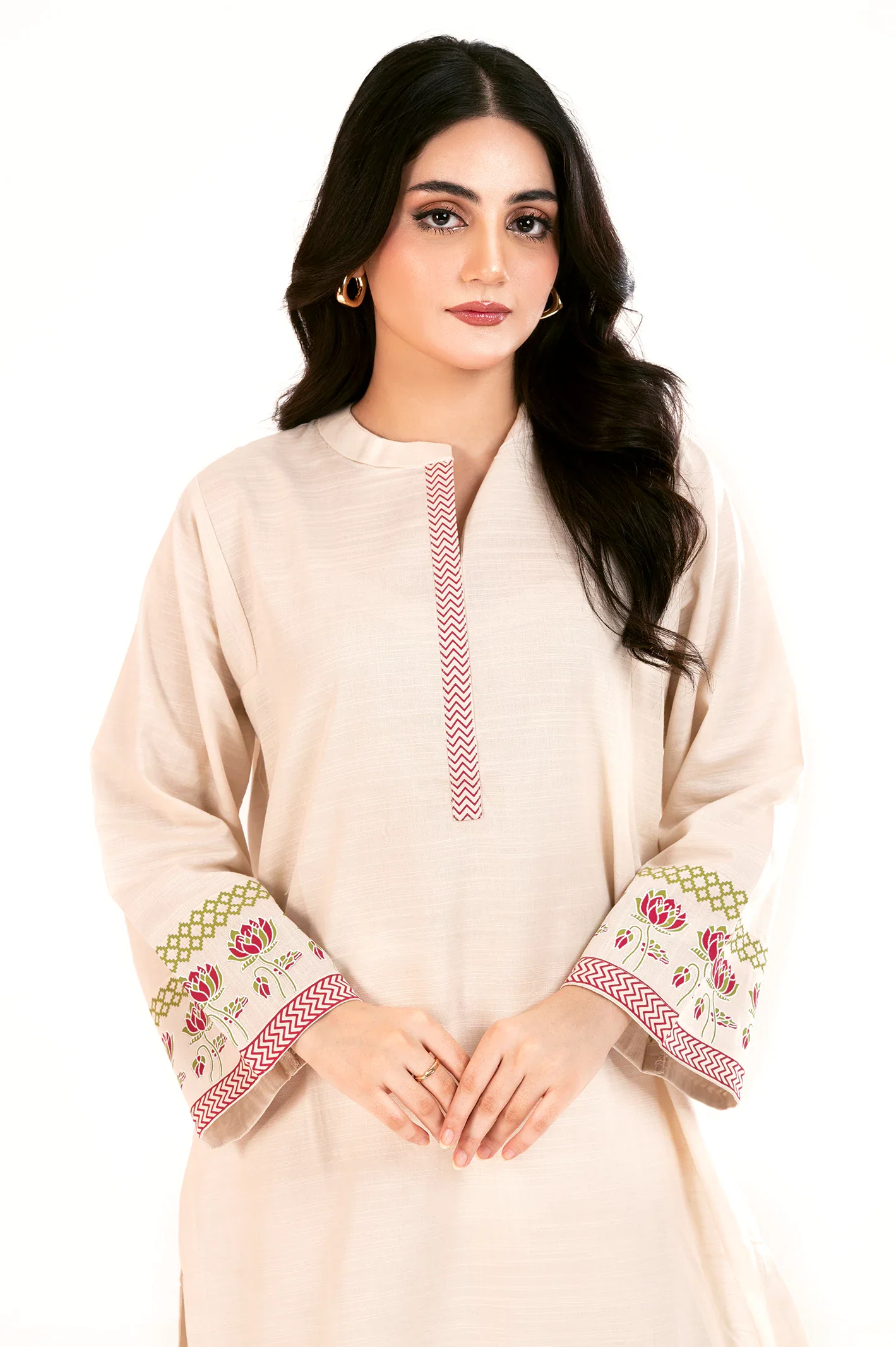 Cream Printed 2PC - Image 2