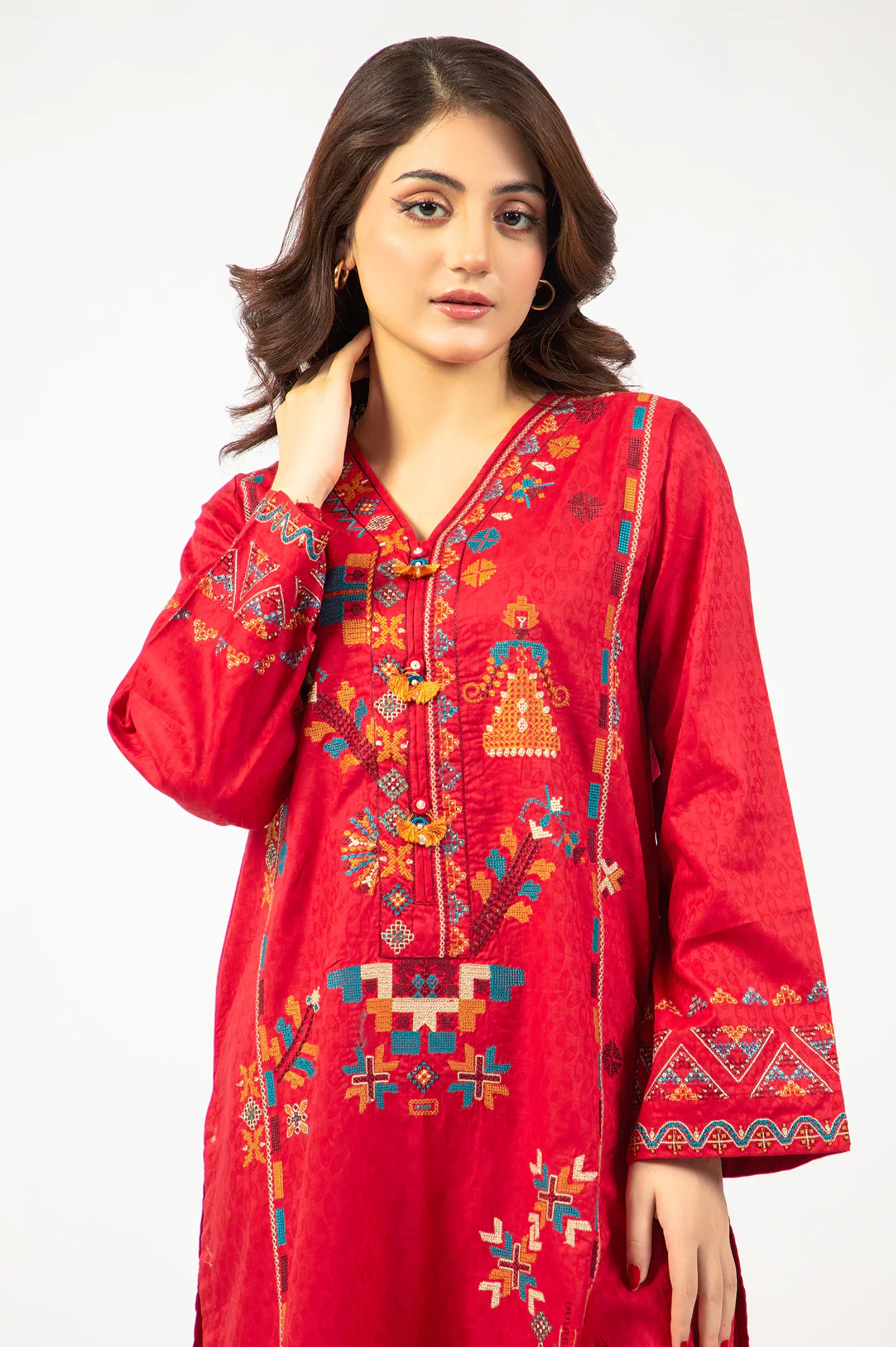 Maroon Embroidered 2PC - Image 2