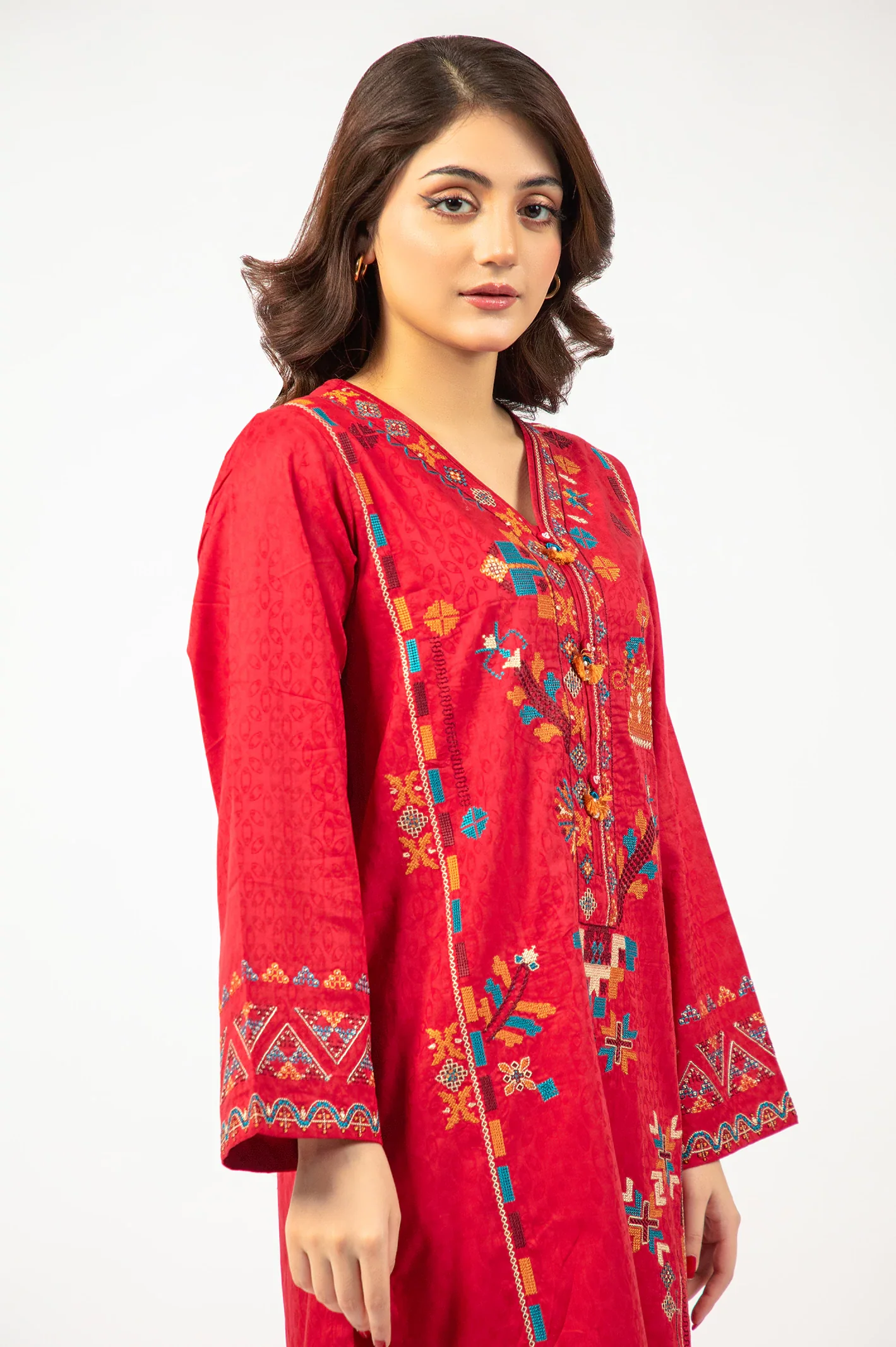 Maroon Embroidered 2PC - Image 3